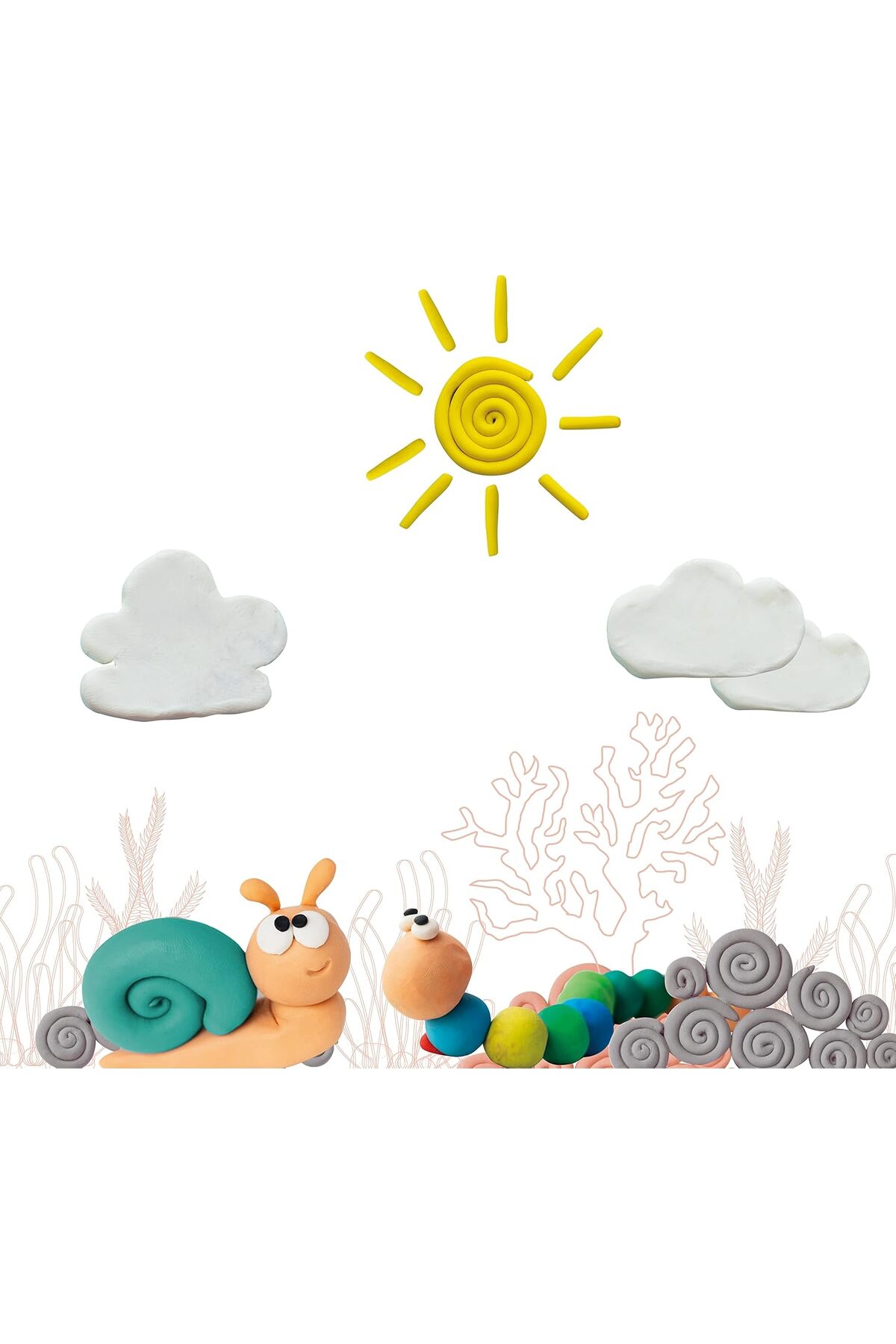 مجموعه ۵ عددی Dough Creations – خمیر بازی متنوع برای کودکان – خمیر مدلسازی غیرسمی