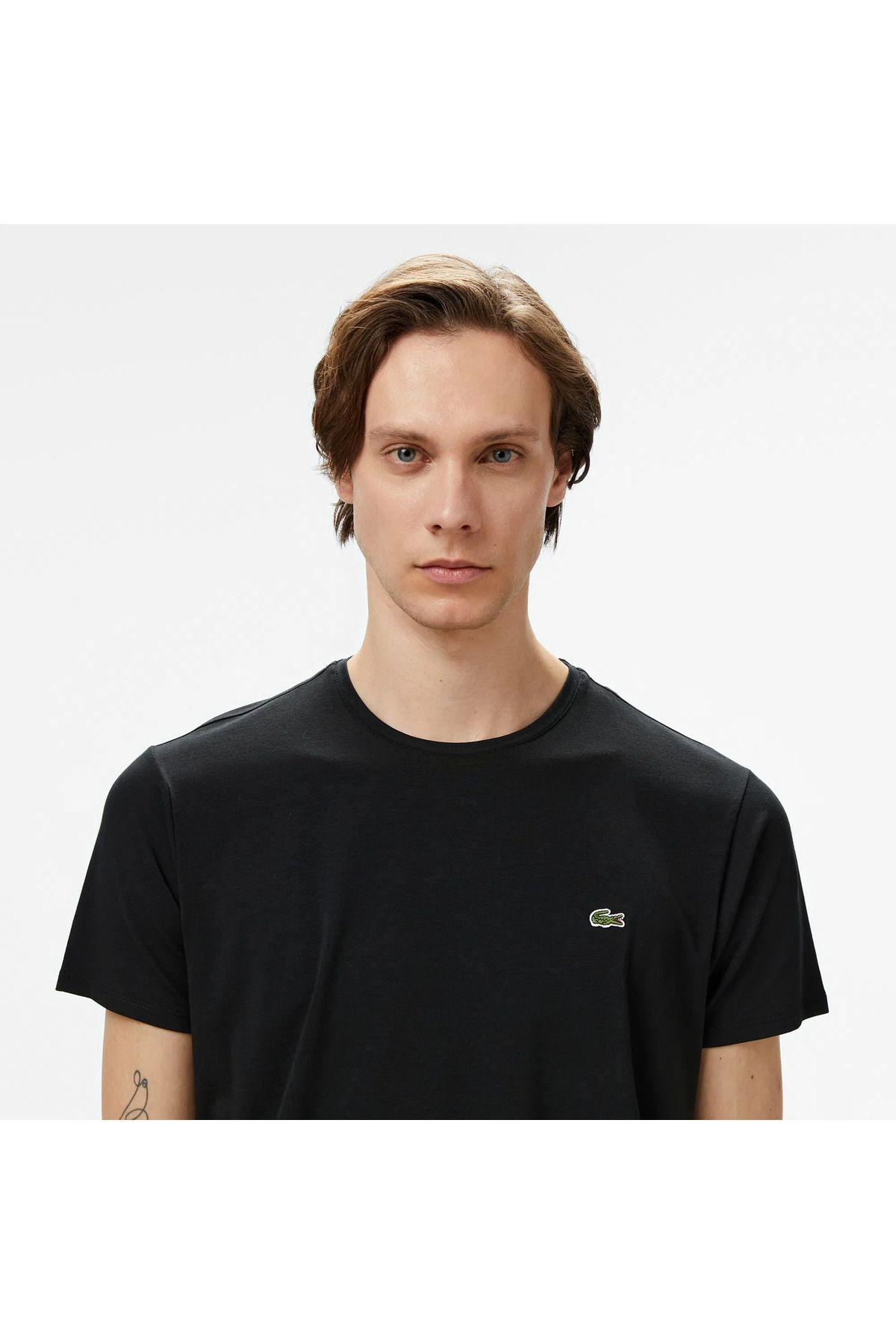 Lacoste Erkek Slim Fit Bisiklet Yaka Siyah T-Shirt