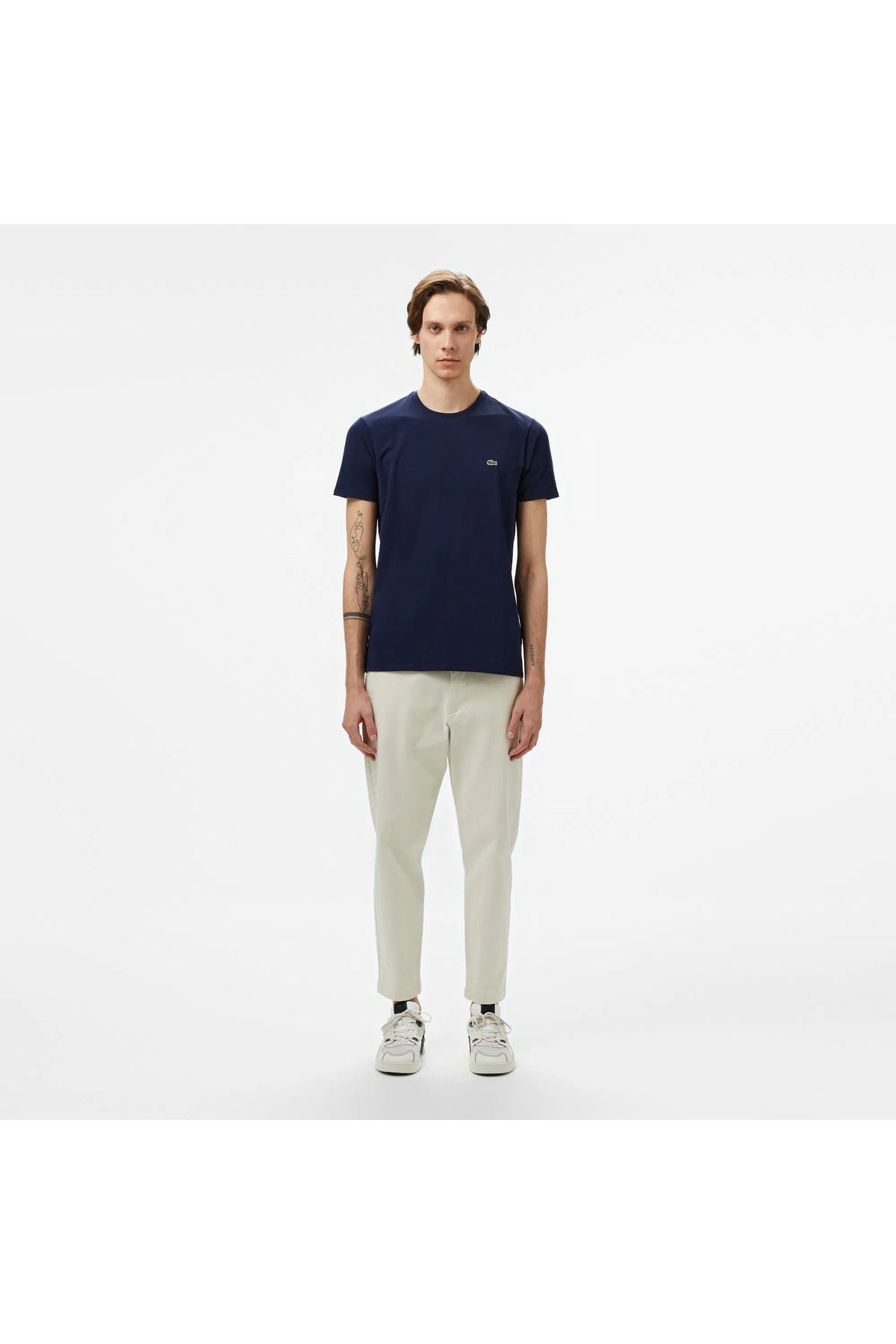 Lacoste Erkek Slim Fit Bisiklet Yaka Siyah T-Shirt