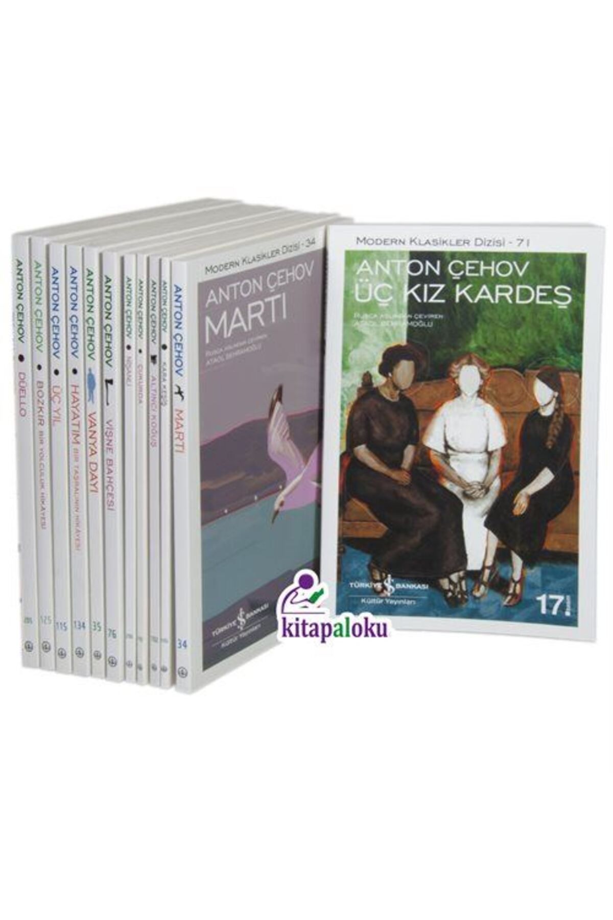 TÜRKİYE İŞ BANKASI KÜLTÜR YAYINLARI Anton Çehov Kitapları Bütün Eserleri (12 Kitap Set) Modern Klasikler Dizisi