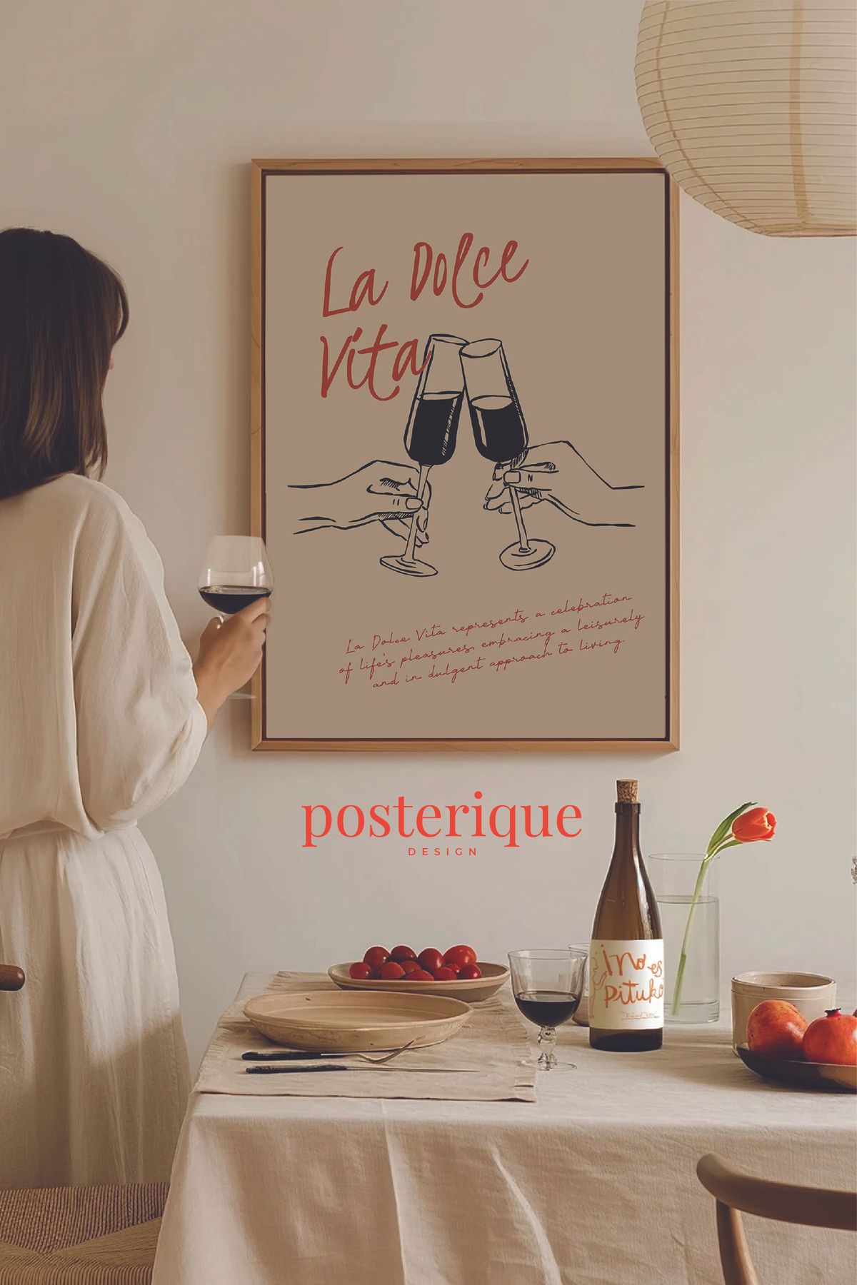 posterique Dolce Vita Çerçevesiz Poster Çerçevesiz Tablo