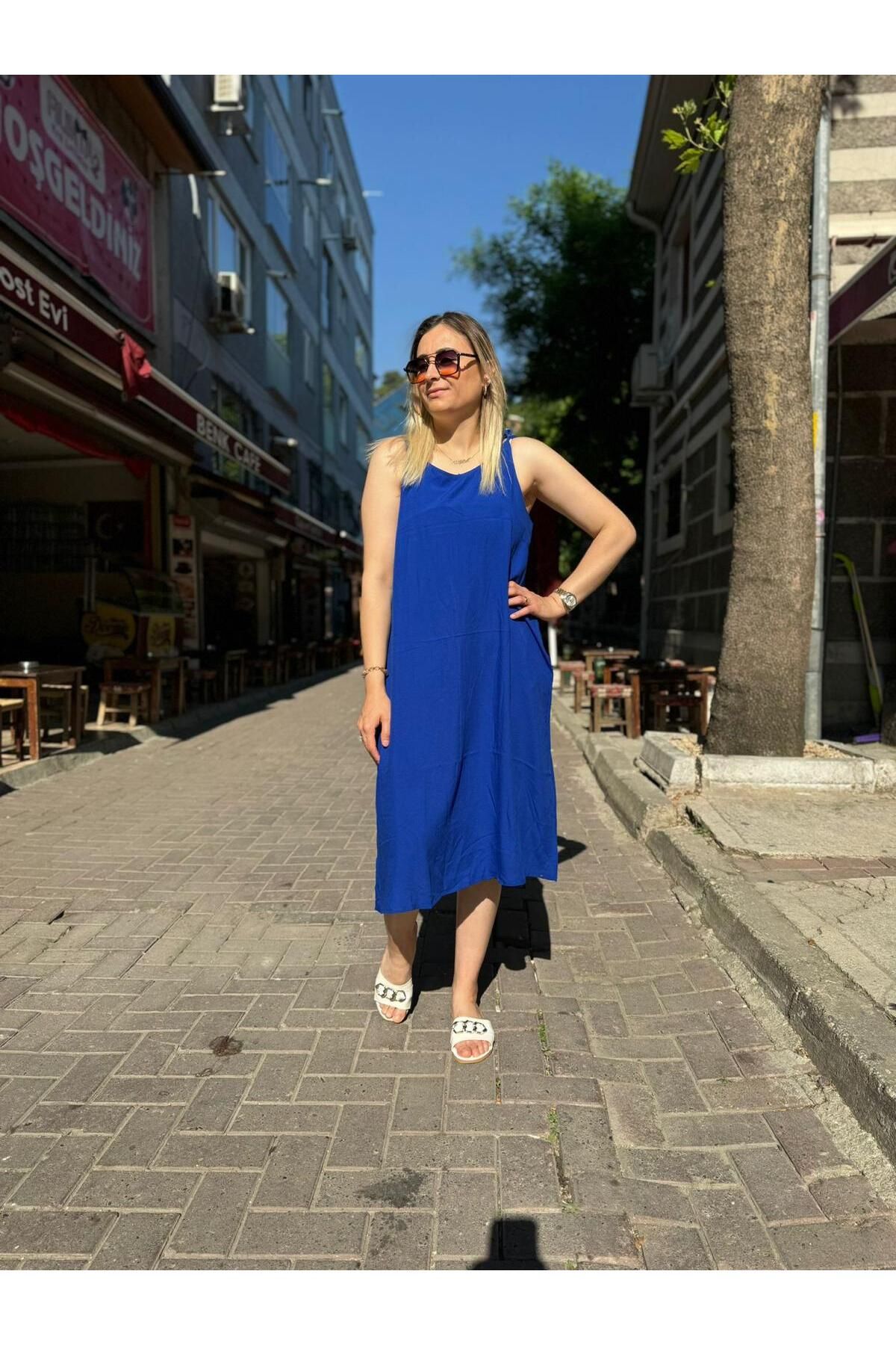 KTY TR KADIN İP ASKILI ELBİSE