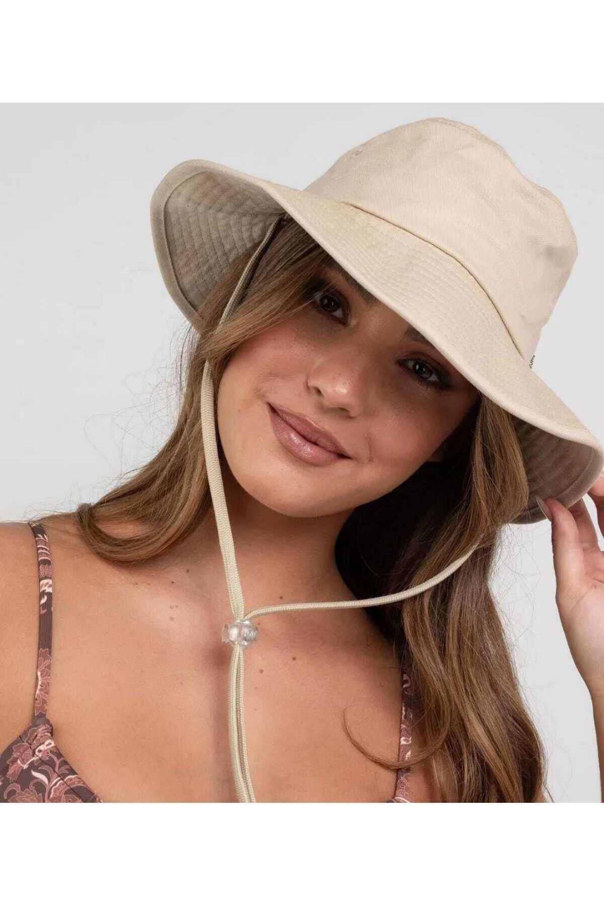 Pamuk BERCESTE BEJ UNİSEX KATLANABİLİR SAFARİ FÖTR ŞAPKASI