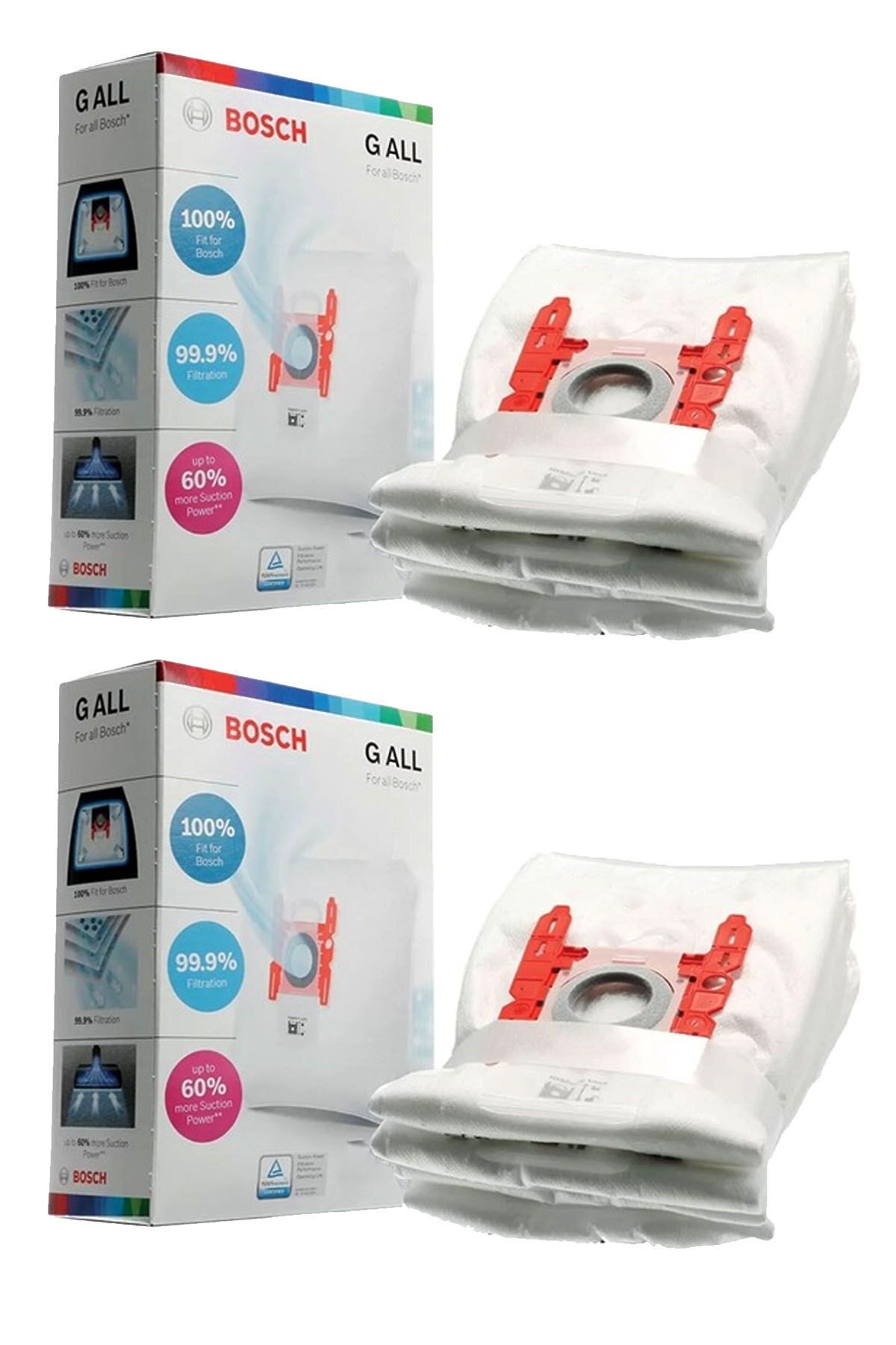 Ermiya 8 Ad 2 Kutu Siemens Toz Torbalı Süpürge Torbası / G All+1 Ad Performer Motor Koruma Filtresi