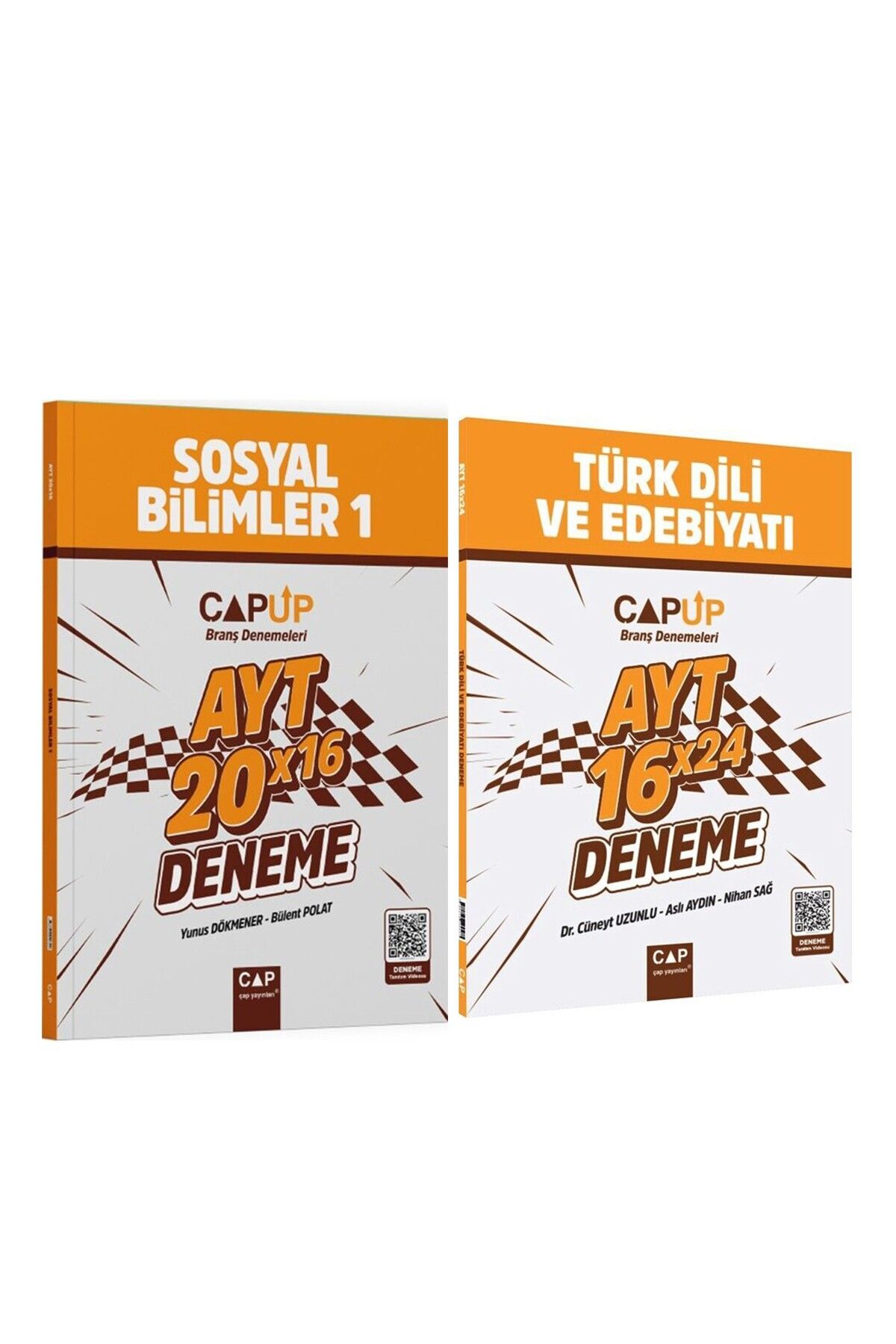 Ankara Kitap Merkezi Çap Yayınları AYT Sosyal Bilimler 1 20 X 16 Up ve Edebiyat Deneme Seti 2 Kitap