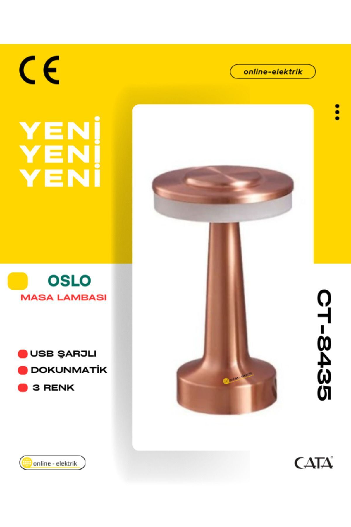 SerenityHaven CT-8435 OSLO ŞARJLI MASA LAMBASI