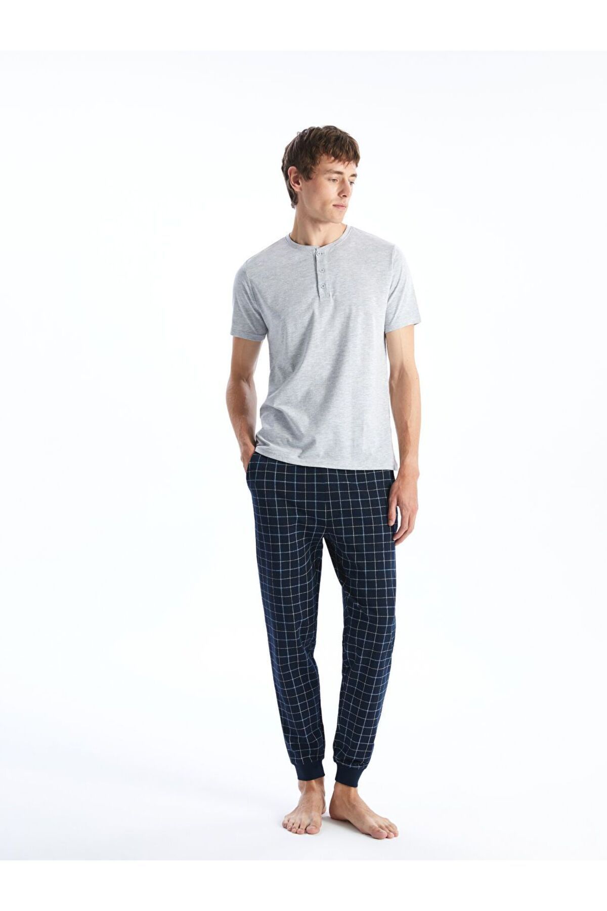 LC Waikiki Standart Kalıp Ekose Erkek Pijama Alt
