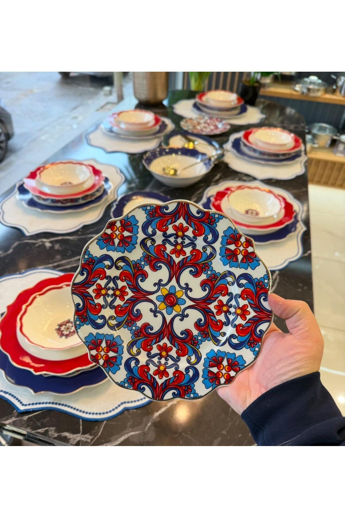 Onedekor 24 Parça Porselen Care Porselen Yemek Takımı