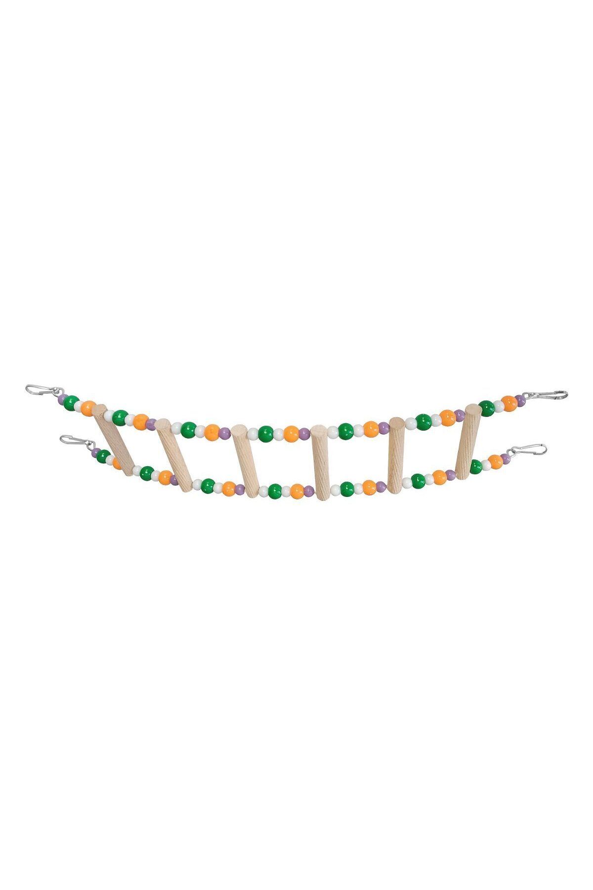 merland benvecocuk Renkli Boncuklu Ve Tünekli Kuş Merdiveni 7-30 cm