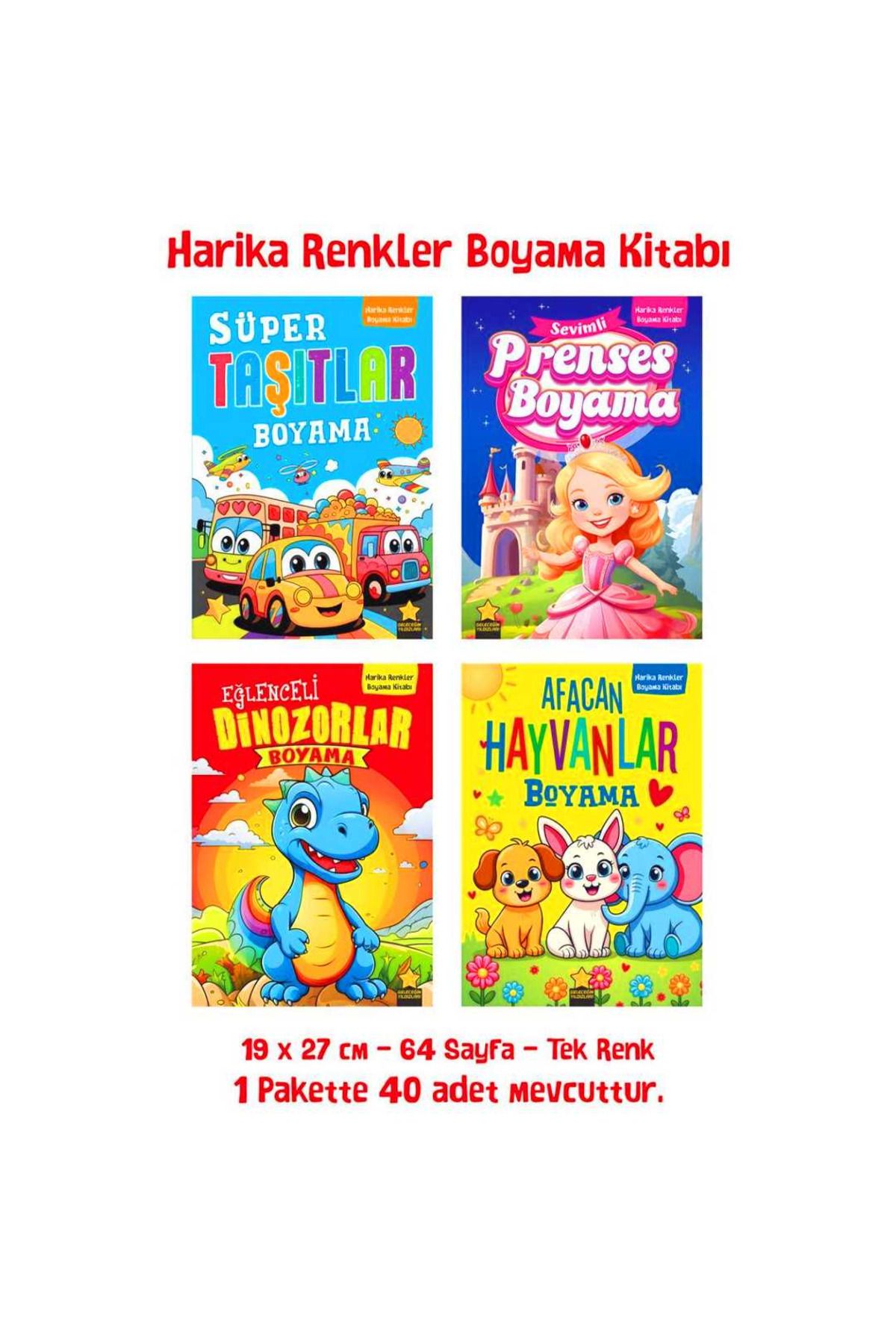 Art Tone HARİKA RENKLER BOYAMA KİTABI 4 ÇEŞİT SET