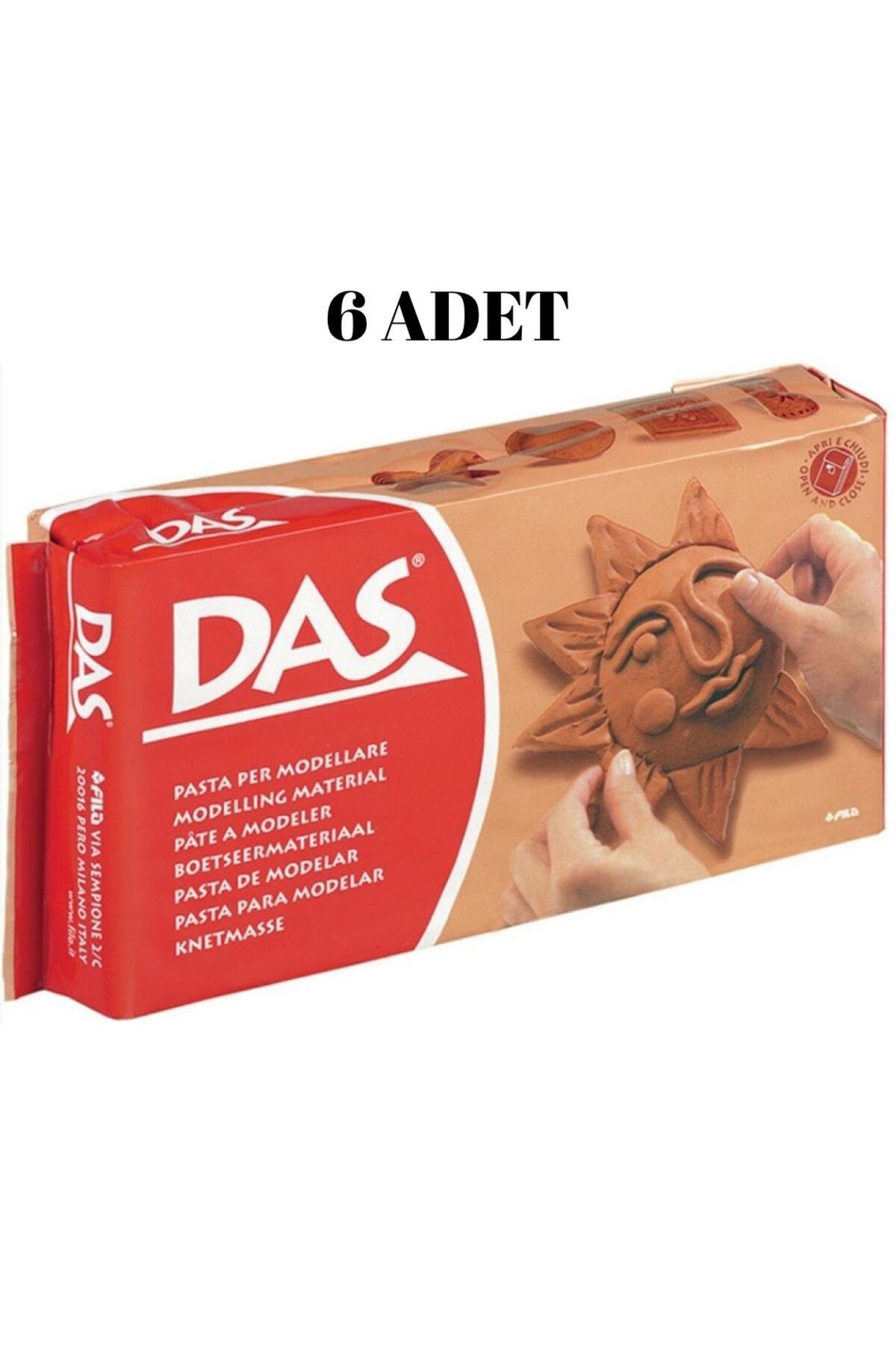 Das SERAMİK HAMURU 1000 GR KAHVERENGİ KİL X 6 ADET