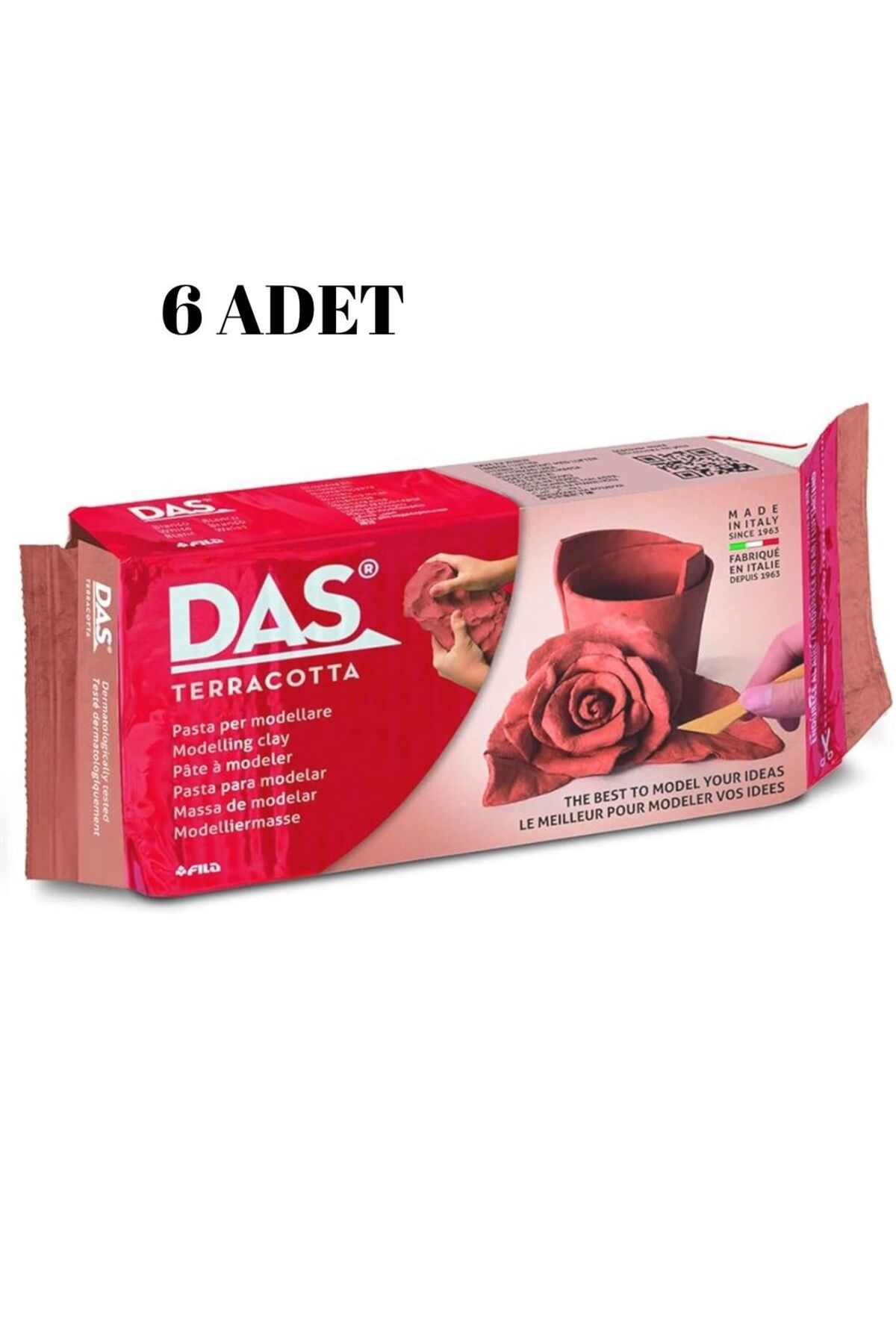 Das SERAMİK HAMURU 500 GR KAHVRENGİ TOPRAK KİL X 6 ADET