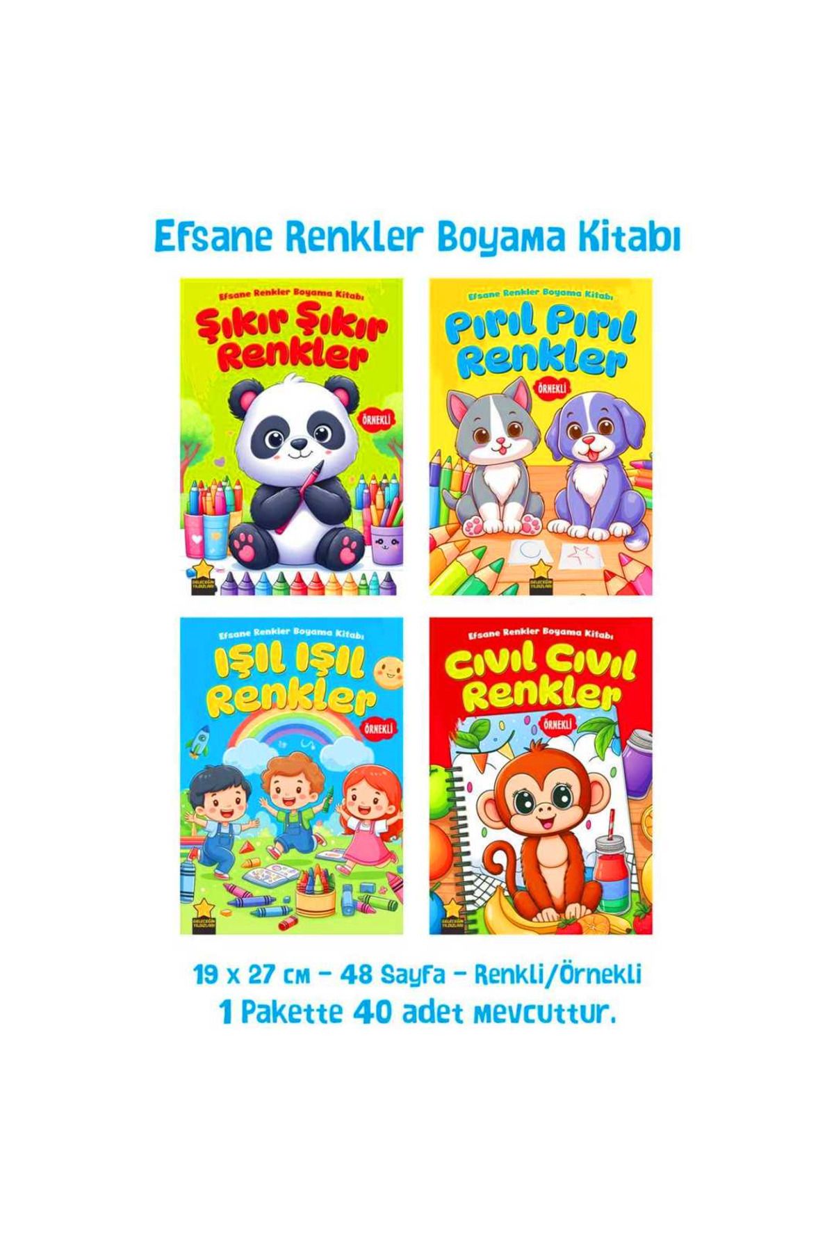 Art Tone EFSANE RENKLER BOYAMA KİTABI 4 ÇEŞİT SET