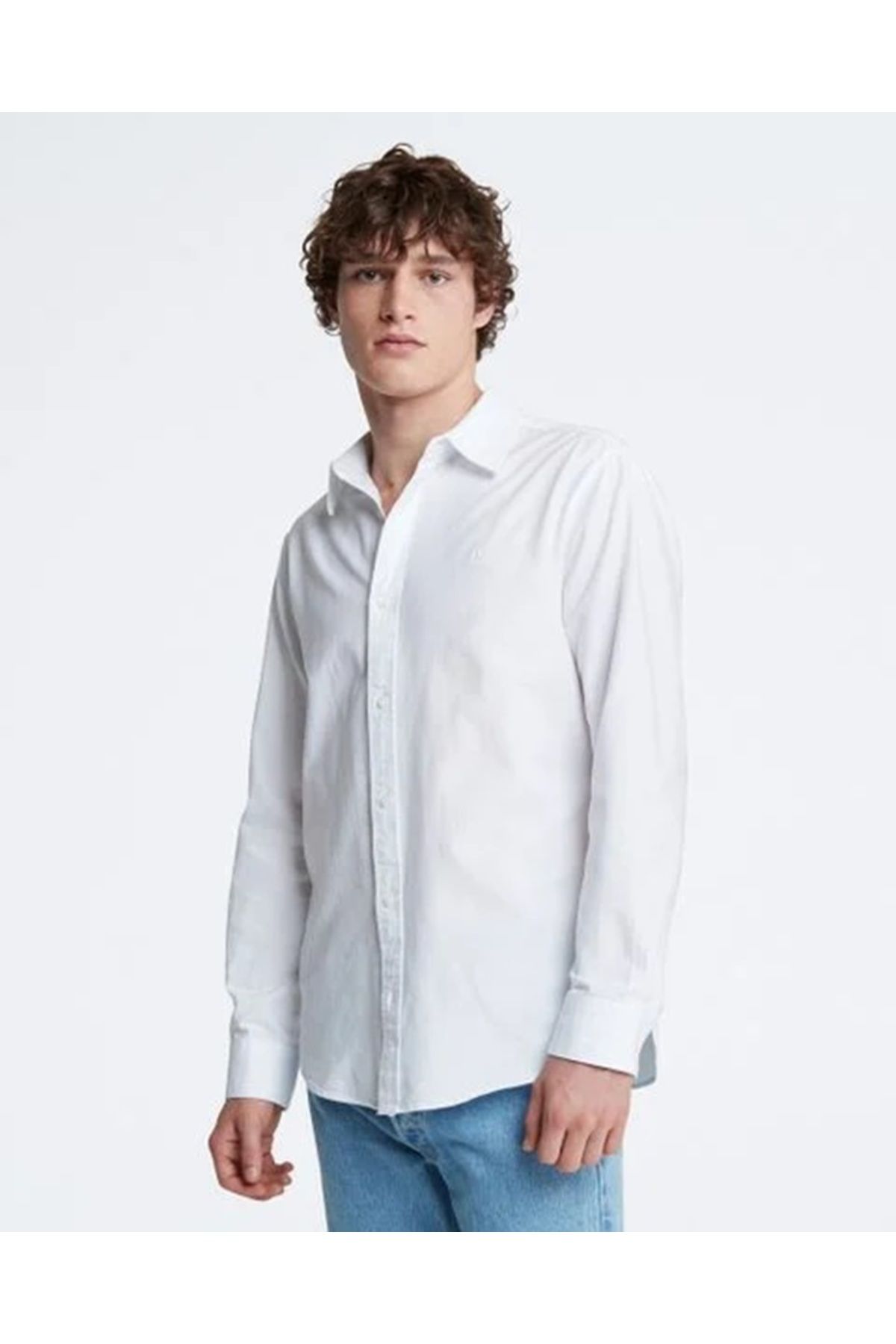 Calvin Klein Erkek Oxford Gömlek Regular LS SOLID OXFORD CLASSIC SHIRT LZ04RC130G YAA