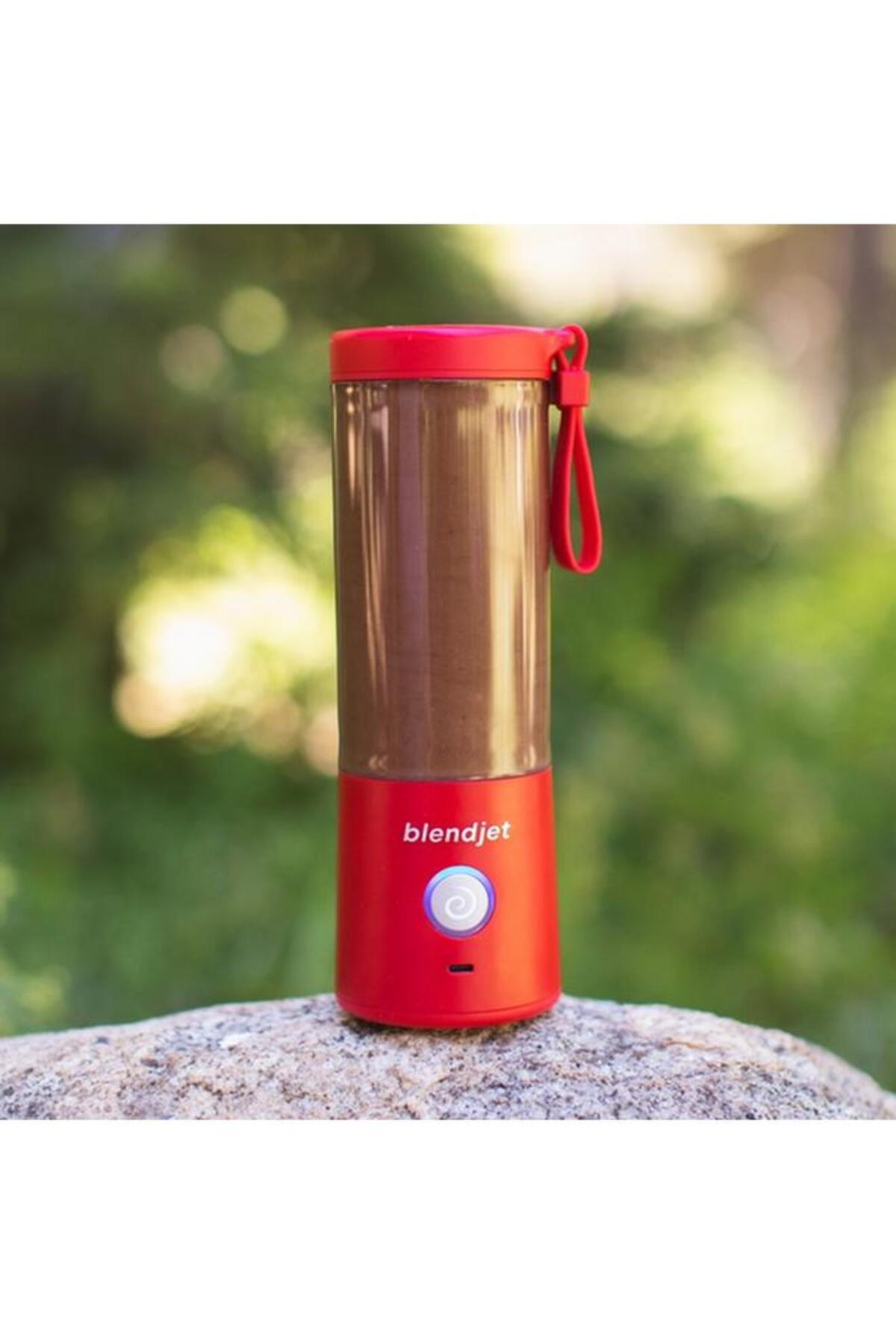 Generic-blendjet V2 BPA-Free USB-Rechargeable Portable Blender Red and Clear 475ml BJ-2-RED 3