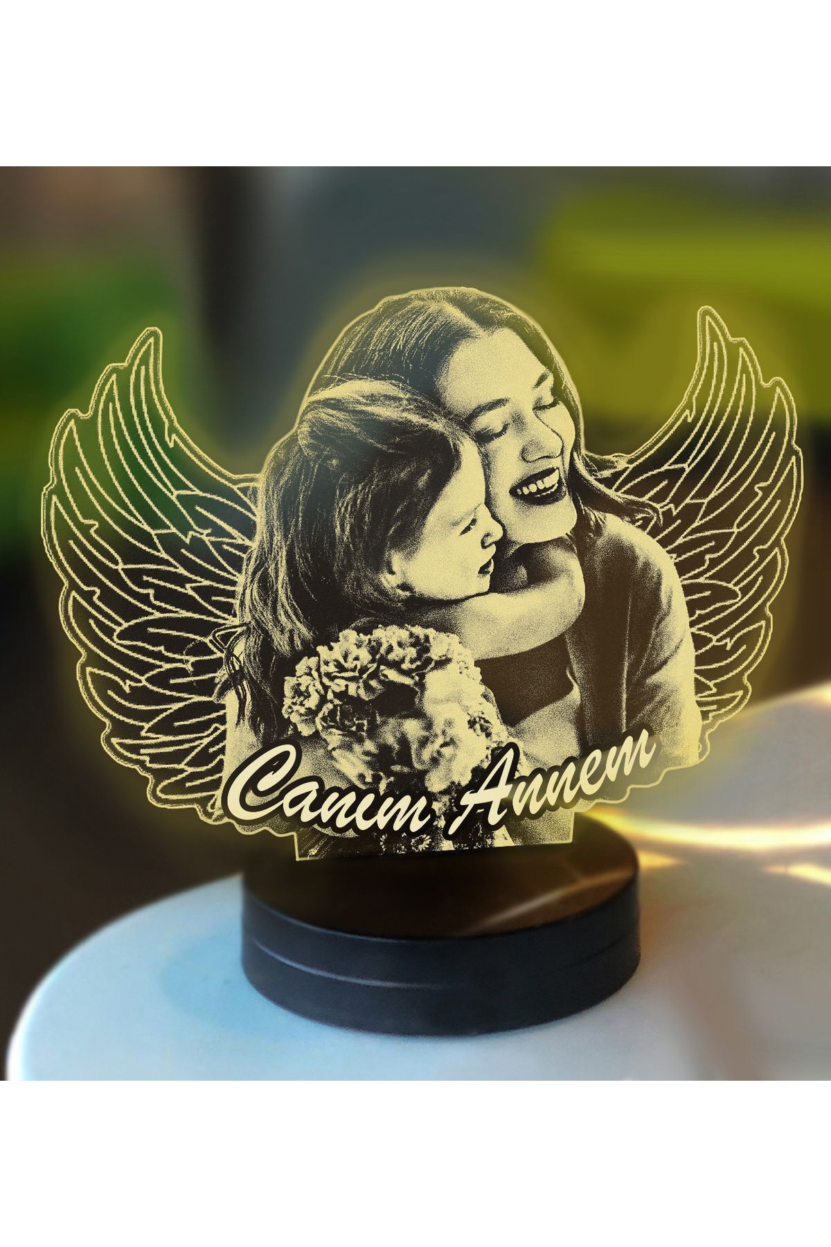 SerenityHaven Anneler Günü Melek Led Lamba