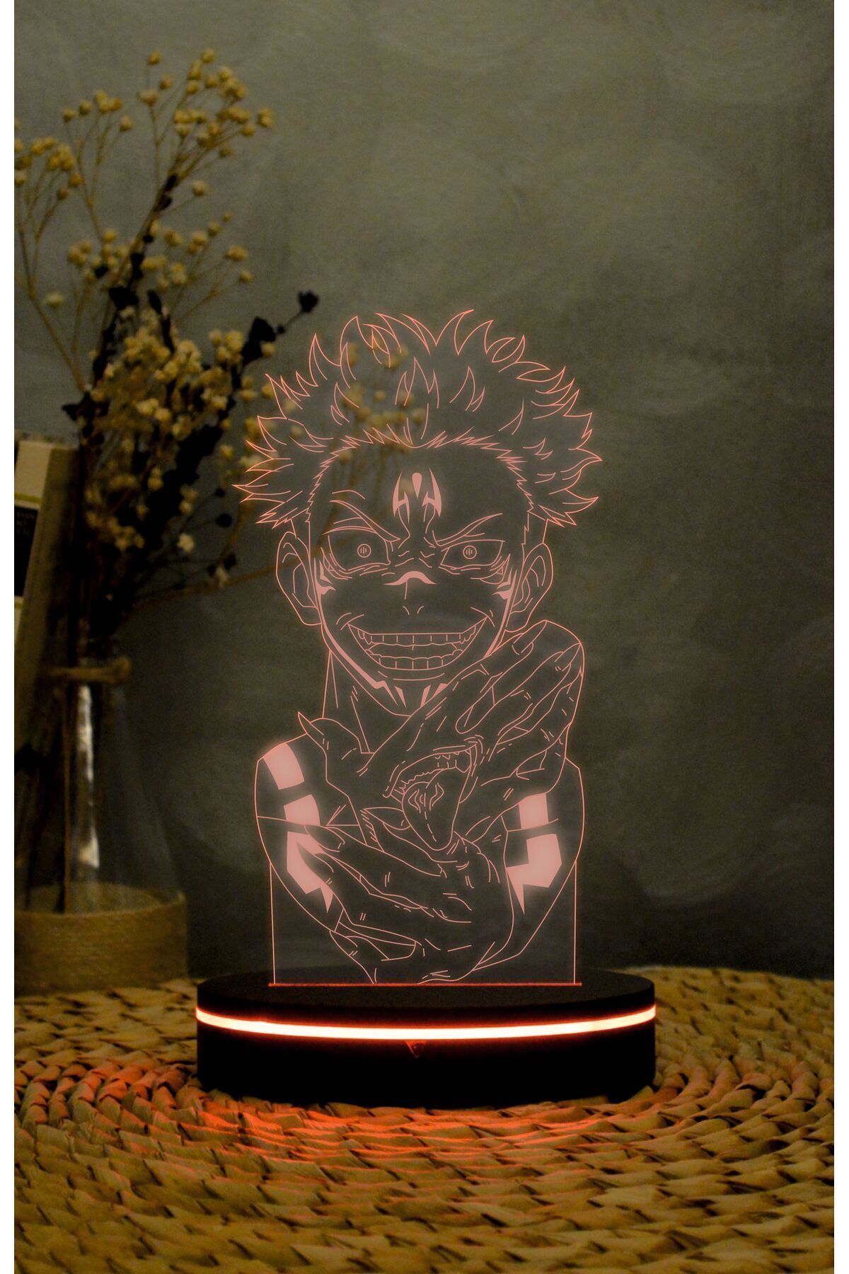 SerenityHaven Ryomen Sukuna , Jujutsu Kaisen - 3 boyutlu led lamba 16 renk dekoratif anime gece lambası 3D
