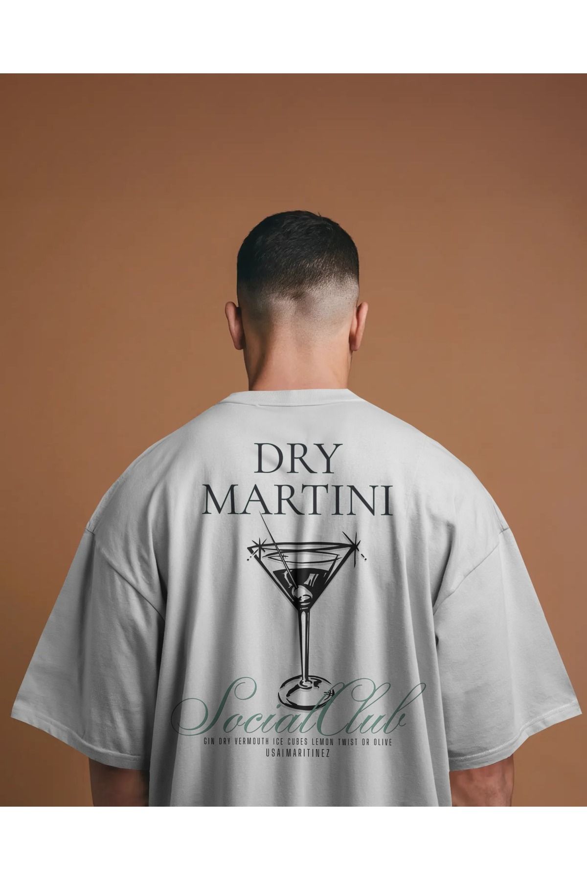 Etiole Studio Dry Martini - Oversize Tişört | Unisex Tişört | Rahat Kesim Etiole Studio