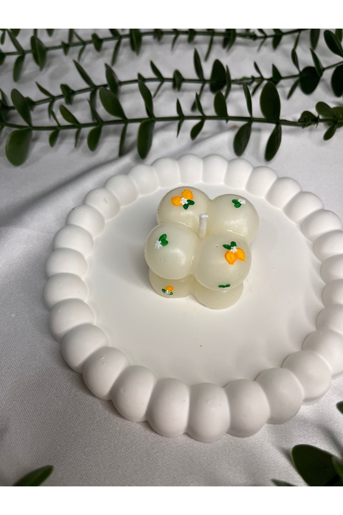 Nis Candle More Limon desenli bubble mum