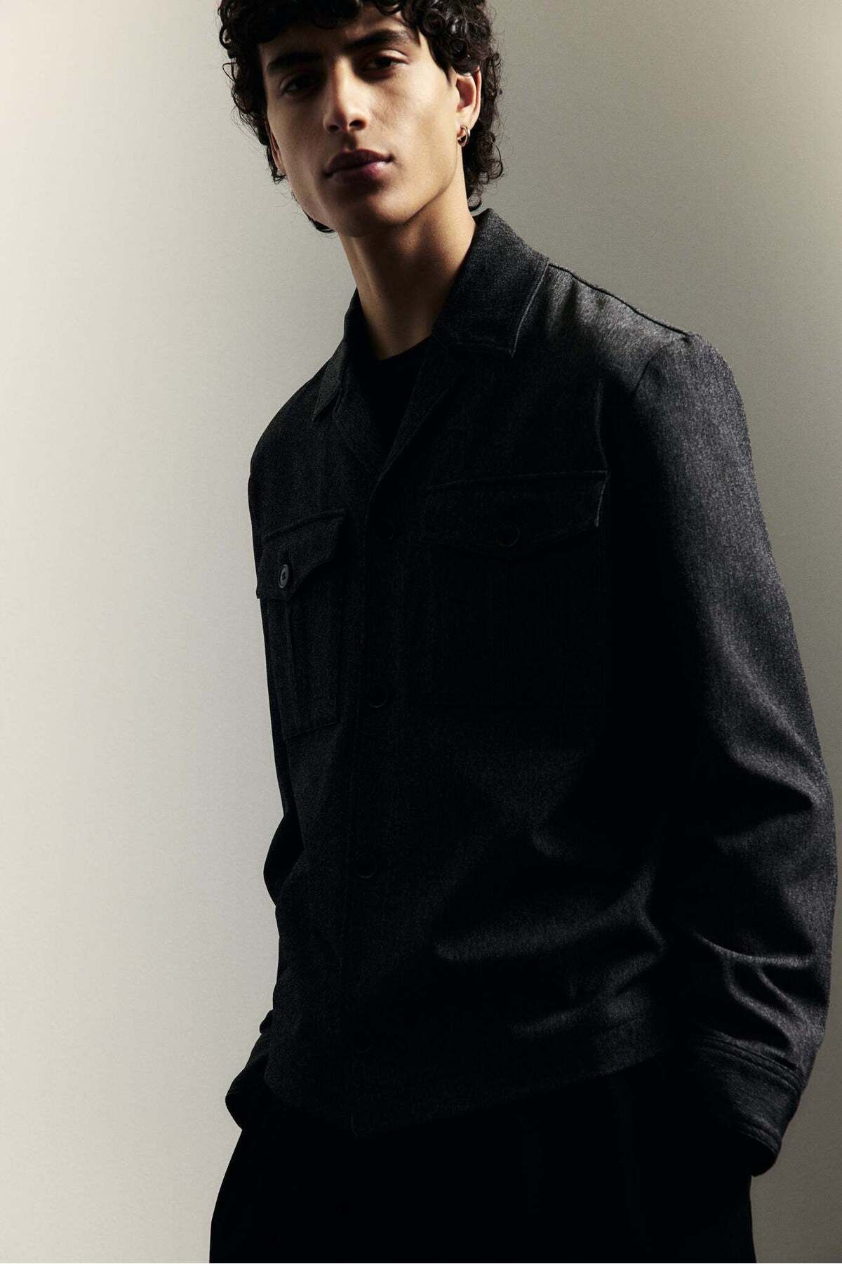 H&M-Regular Fit Twill shacket 2