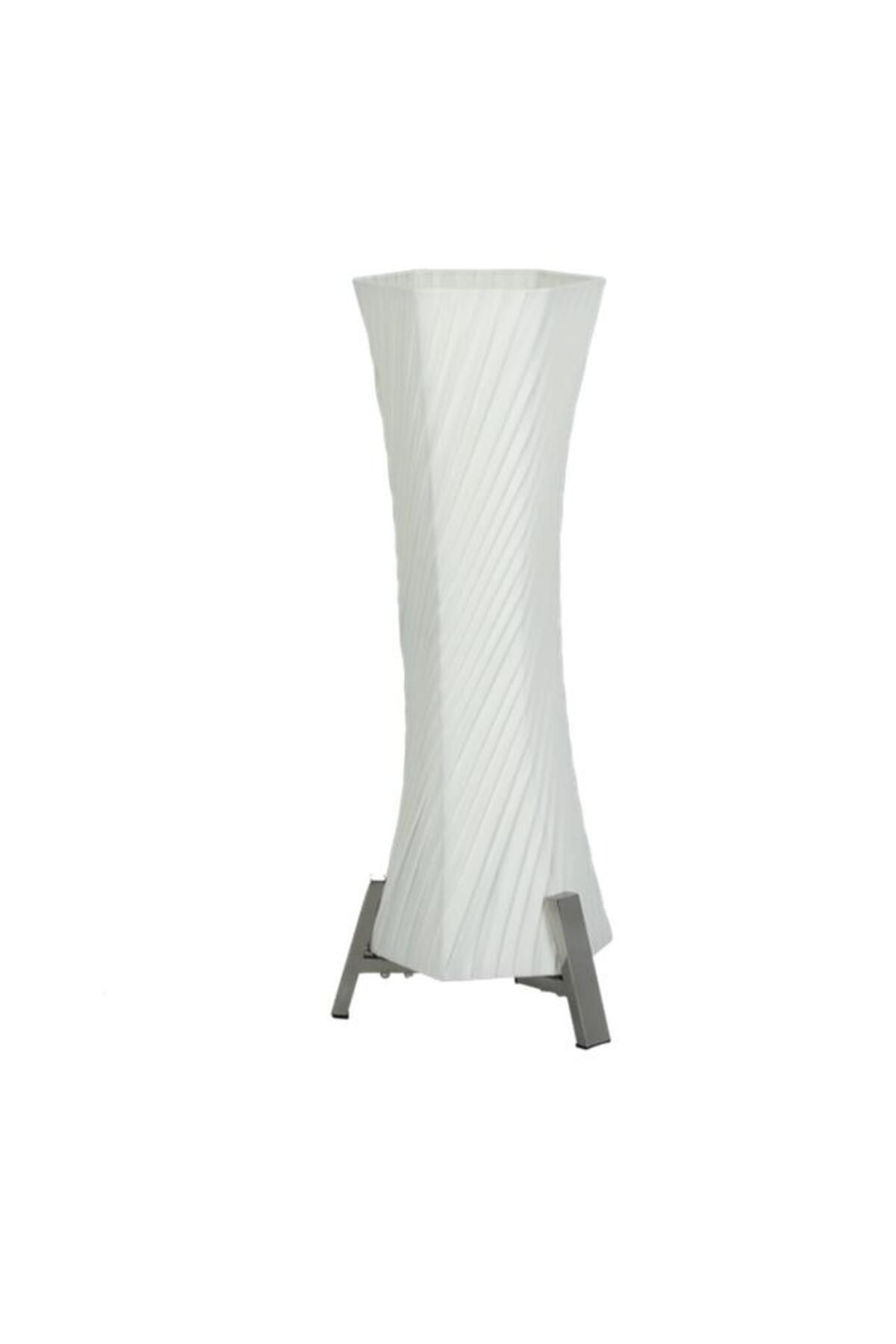 Generic-Micasa 40W E27 Modern and Elegant Design Dual Bulb Illumination Table Lamp White 2