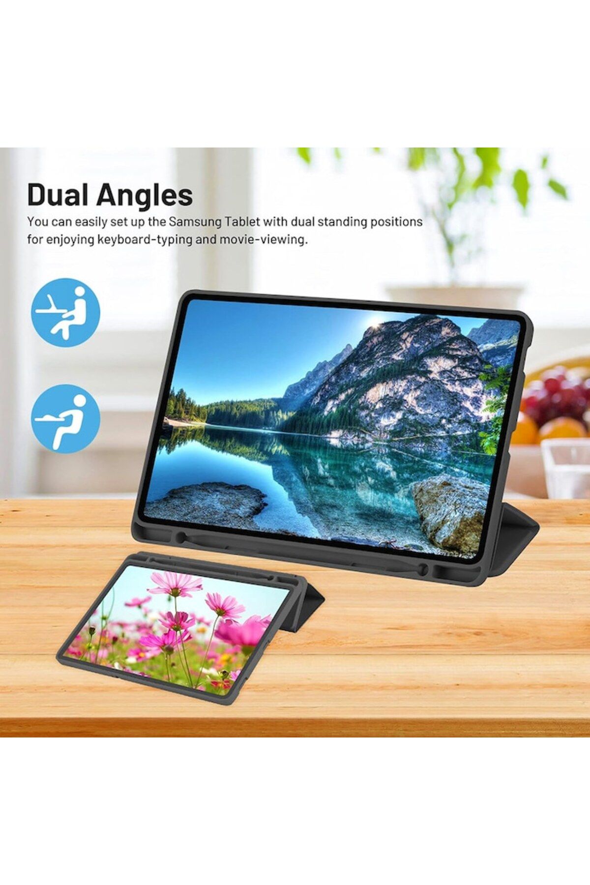 Optim Solution-FlexPro Tablet Case for Samsung Galaxy Tab S10 Plus, Full Protection, Stand Function, C-Shaped Holder 3