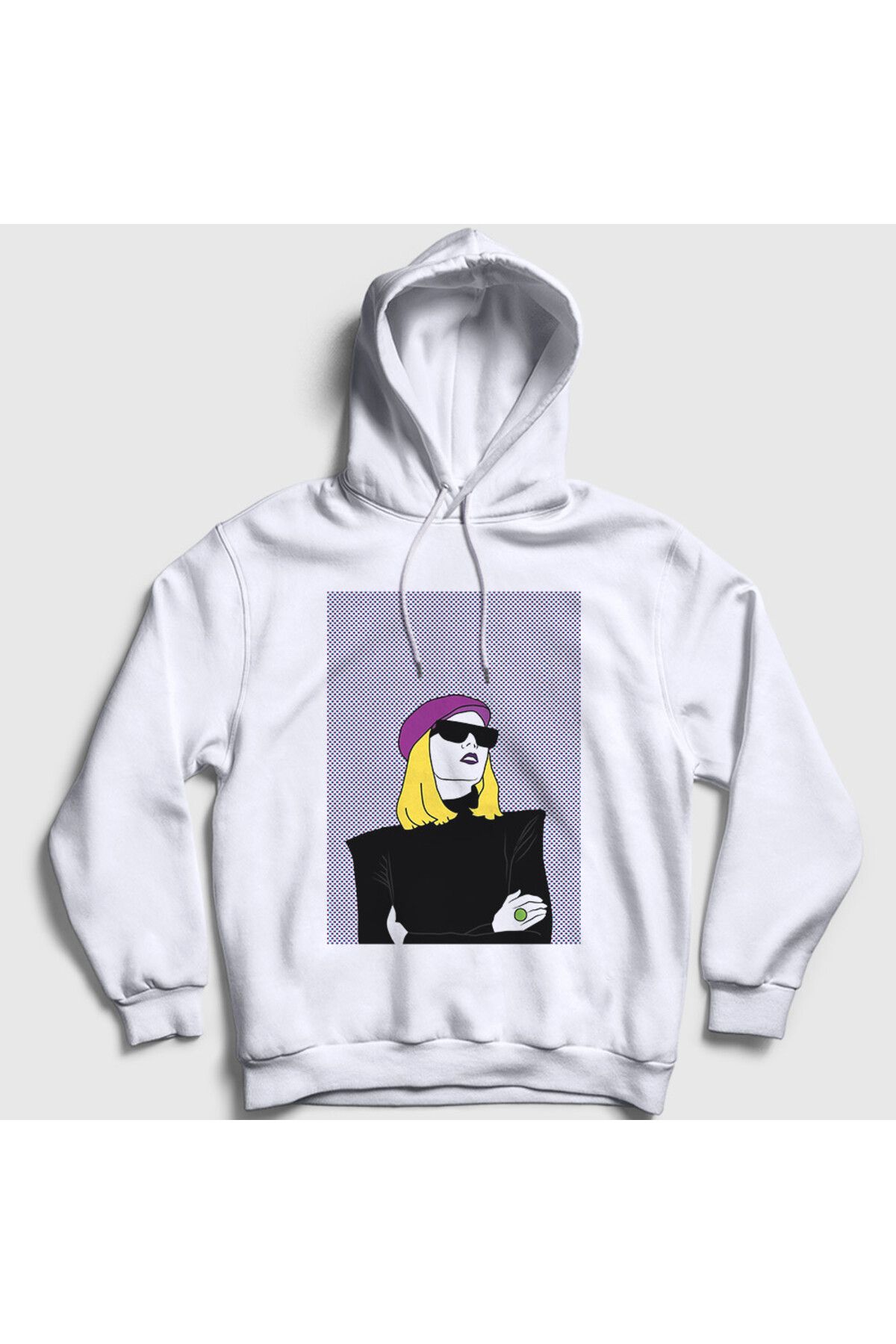 Presmono Unisex Beyaz Cool Roisin Murphy Kapüşonlu Sweatshirt 548221tt