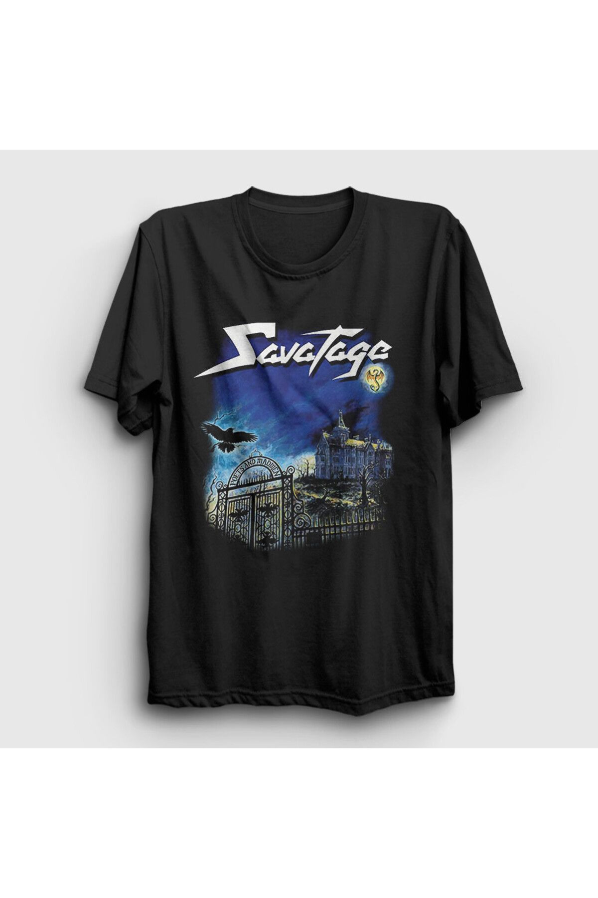 Presmono Unisex Siyah Poets And Madmen Savatage T-Shirt 550698tt