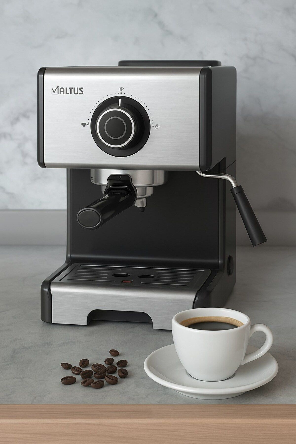 Altus Dahili Süt köpürtücülü Paslanmaz Çelik Al 4933 Es Espresso Makinesi