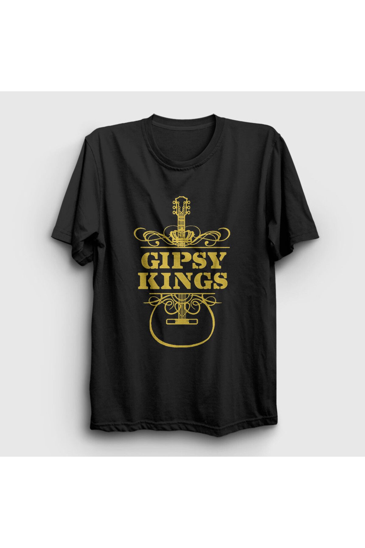 Presmono Unisex Siyah Guitar Gipsy Kings T-Shirt 548753tt