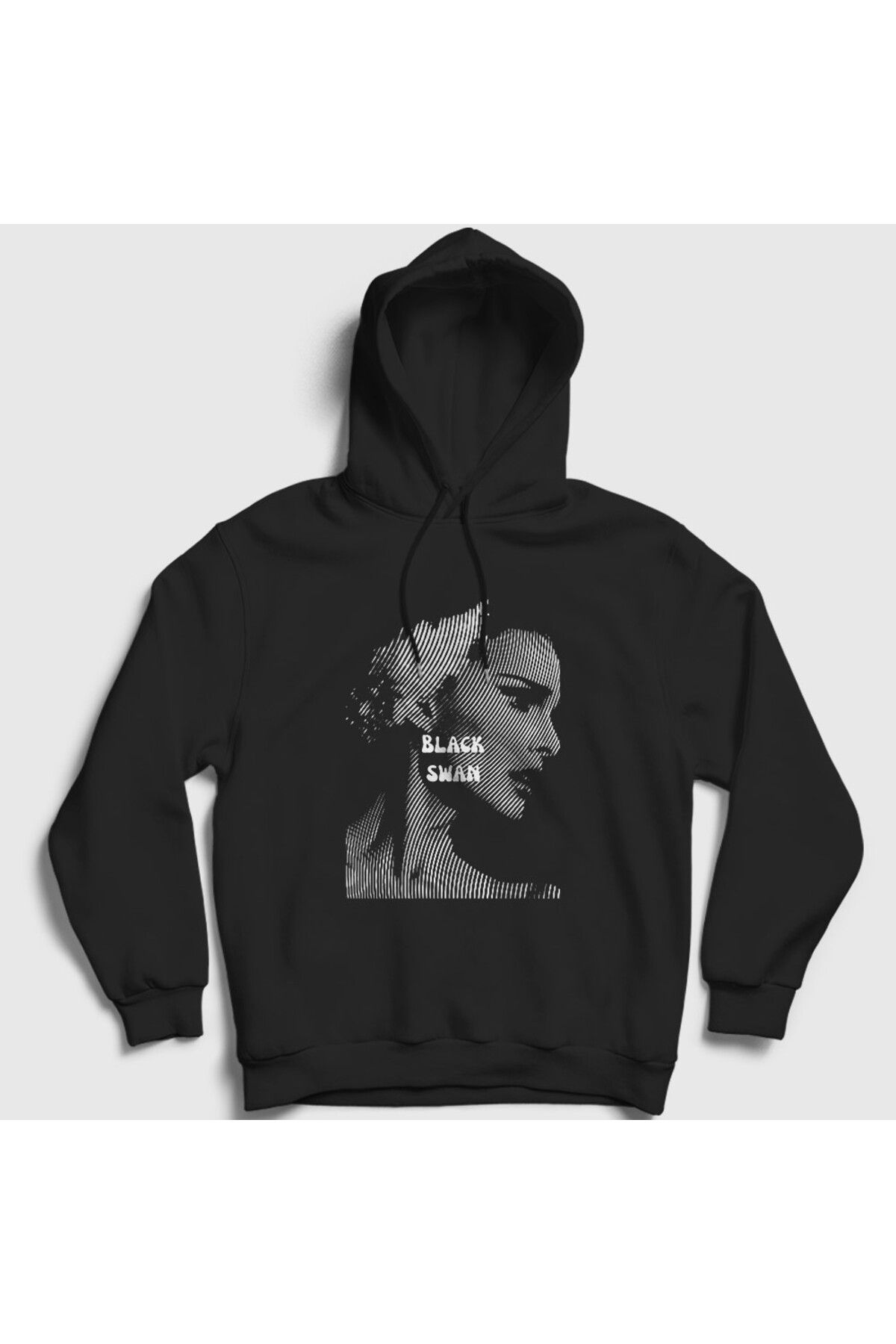 Presmono Unisex Siyah Nina Black Swan Bale Balerin Kapüşonlu Sweatshirt 550511tt