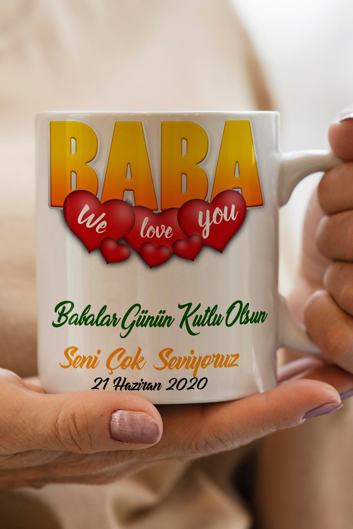 BİBANAPROMOSYON KİŞİYE ÖZEL BABALAR GÜNÜ TEMALI KUPA BARDAK