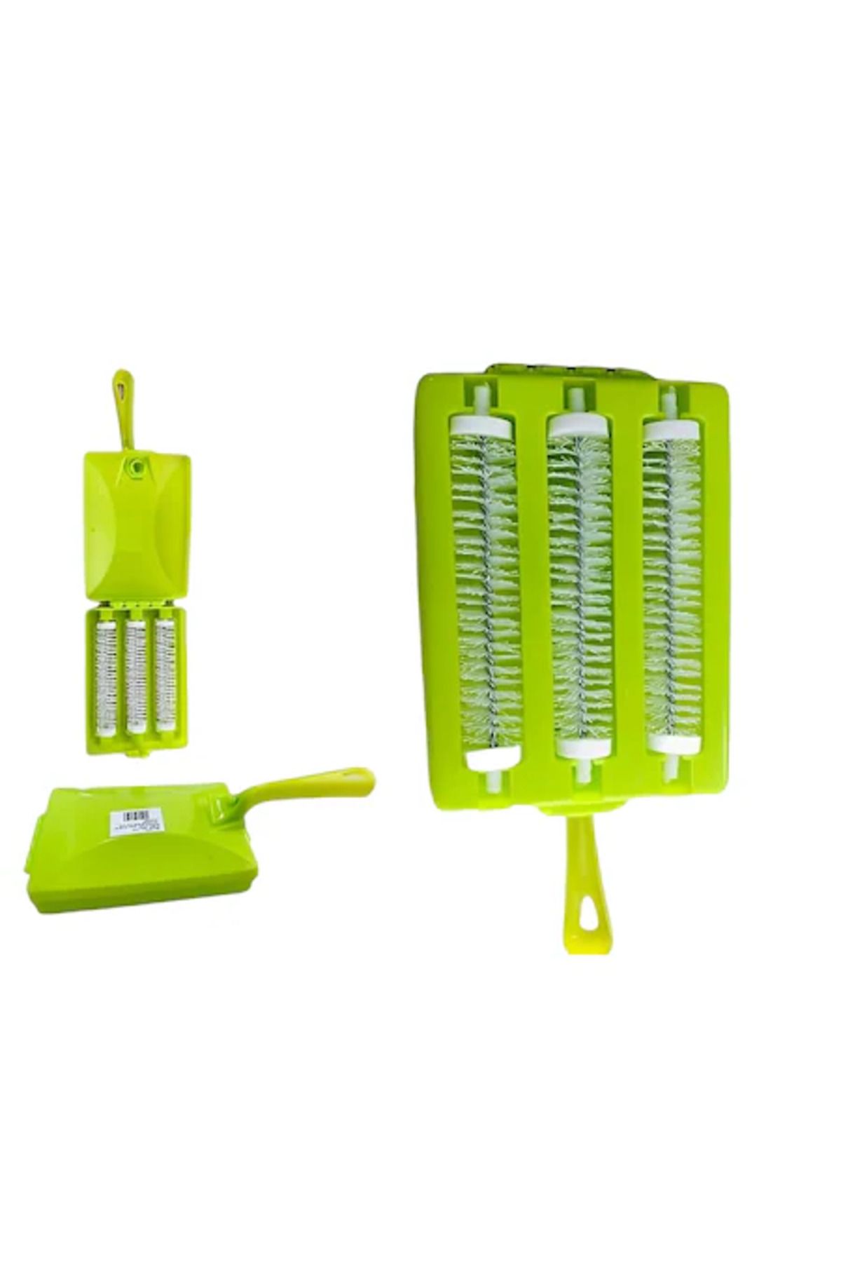 ABYZ-Carpet brush, 3 wheels, simple model, removable handle, 16 x 12 cm, green color 3
