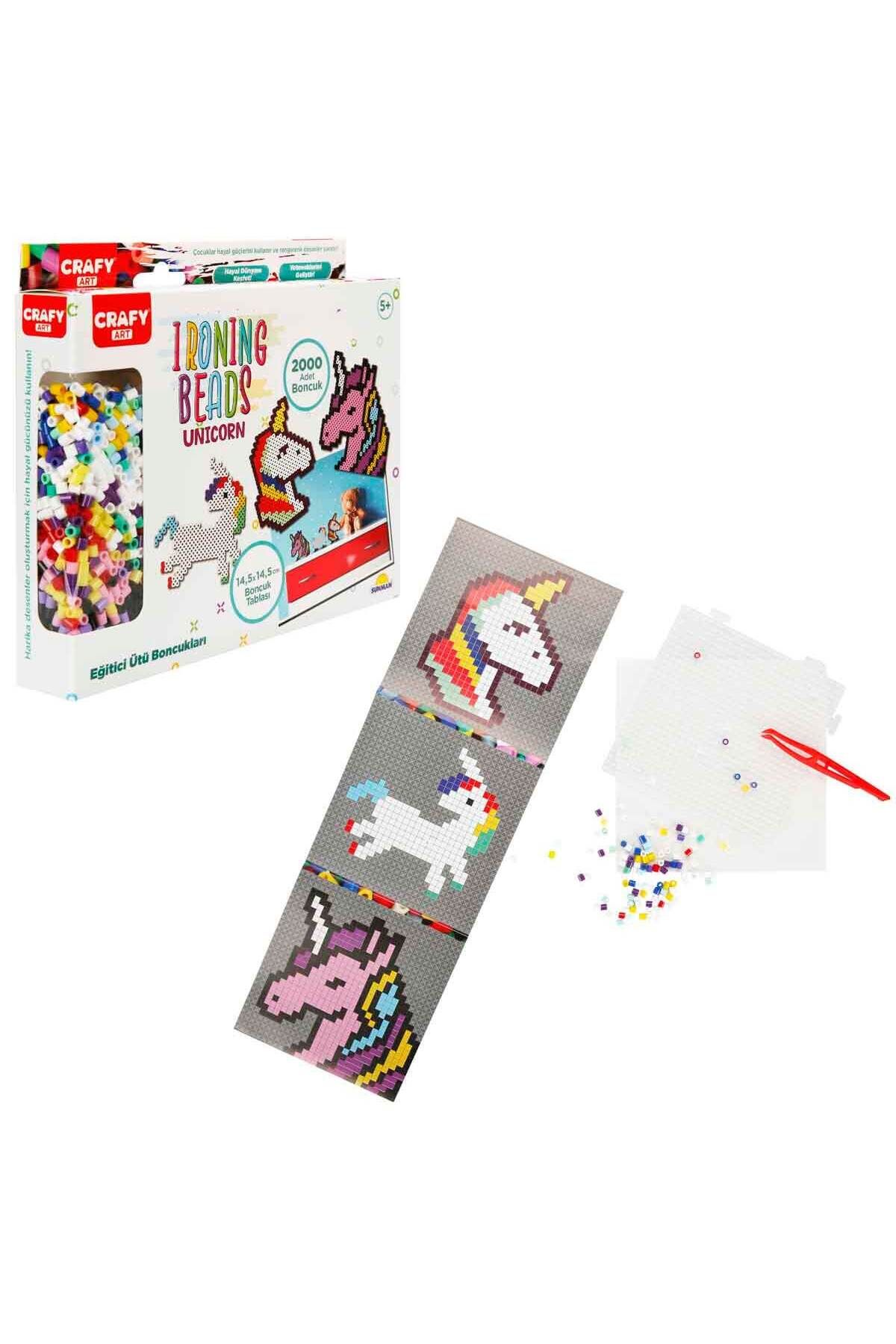 Sunman Crafy Ütü ile Yapışan Unicorn Boncuk Seti