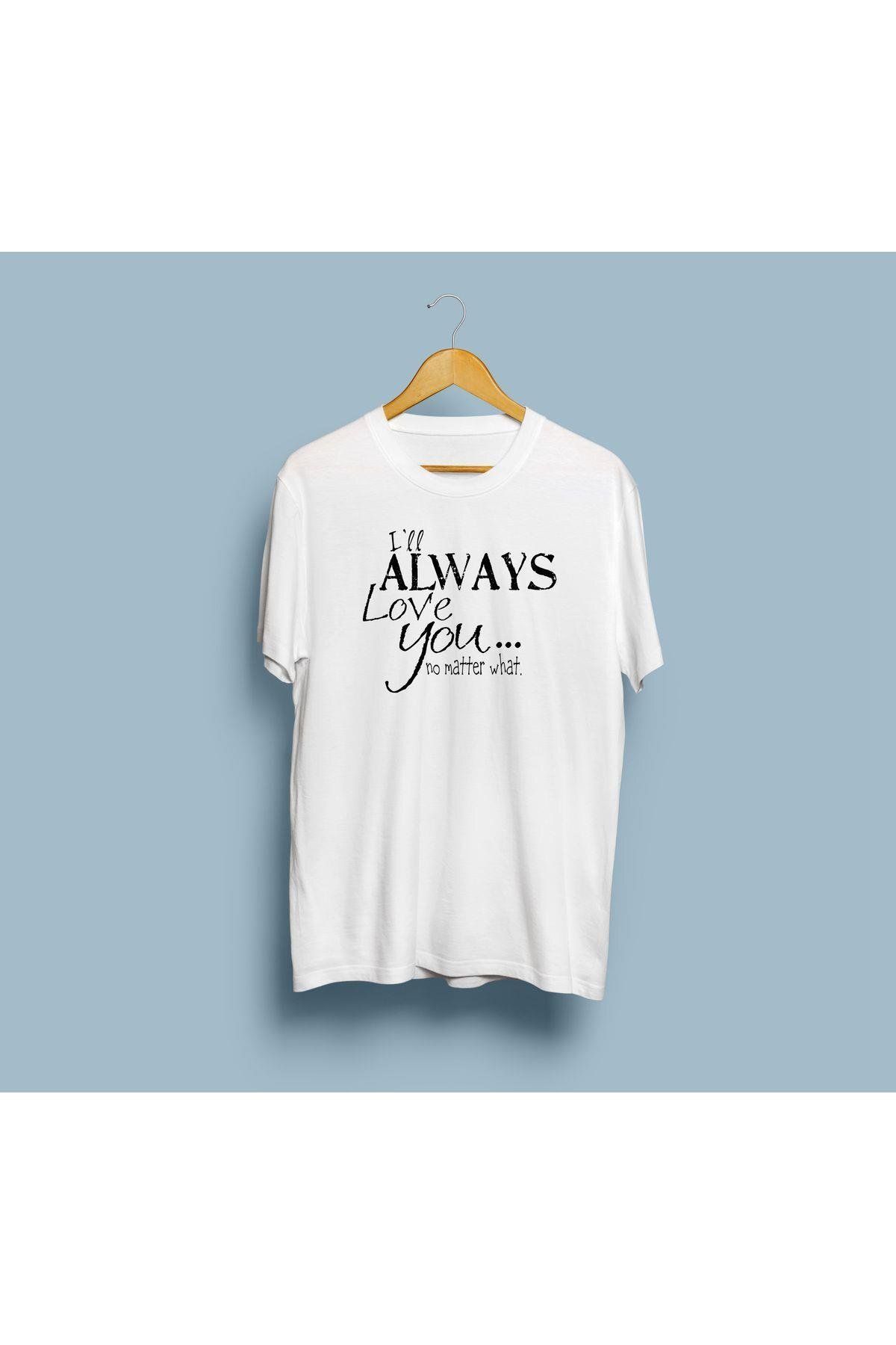 bahriyeli.jpeg Oversize I'll always love you yazılı T-shirt