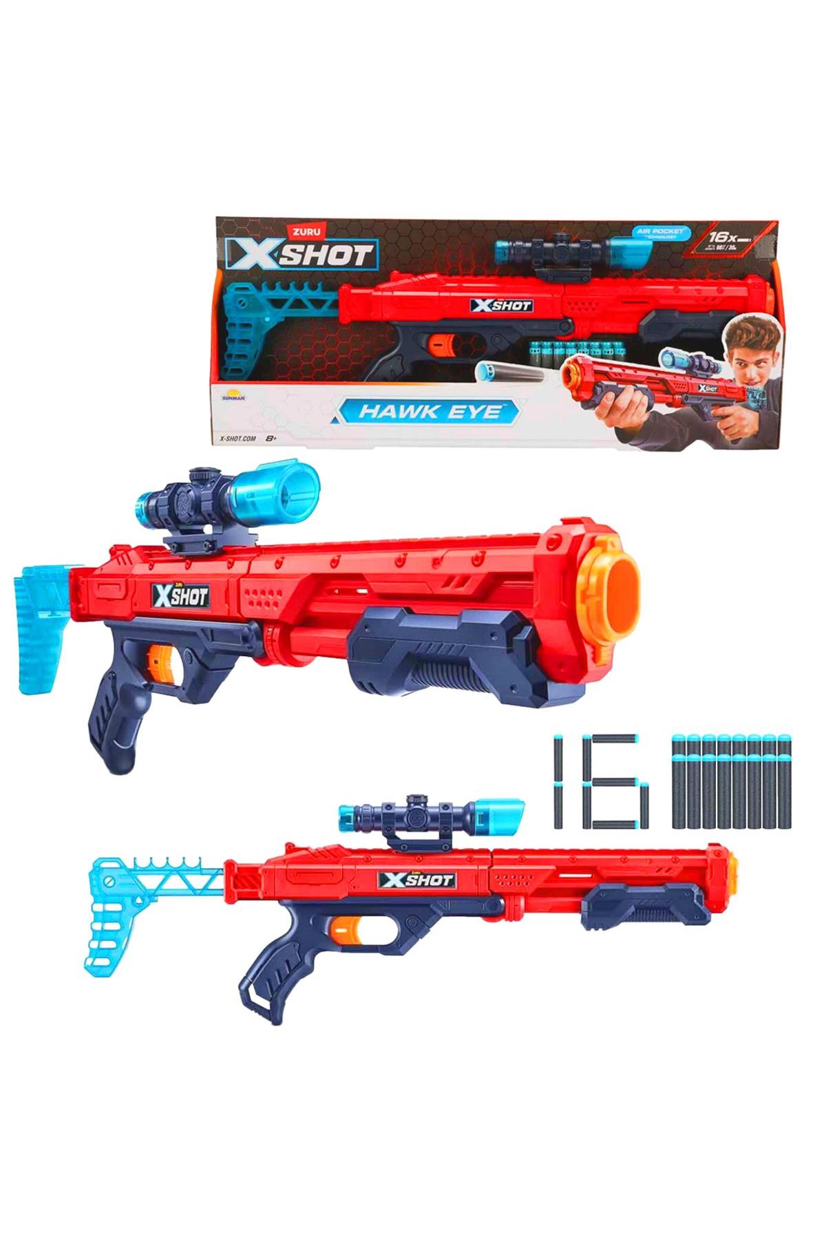 Zuru X-SHOT SÜNGER TABANCASI EXCEL EYE 16 MERMİ 8+