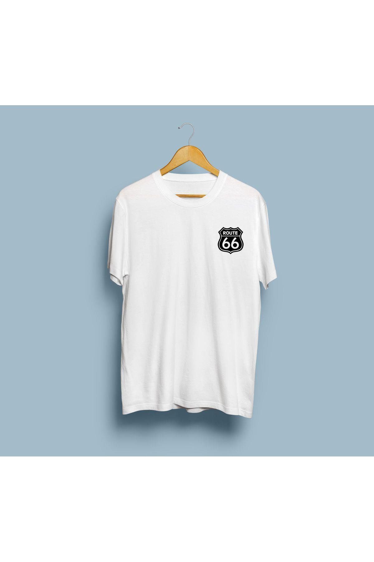 bahriyeli.jpeg Oversize Route 66 cep tasarımlı unisex T-shirt