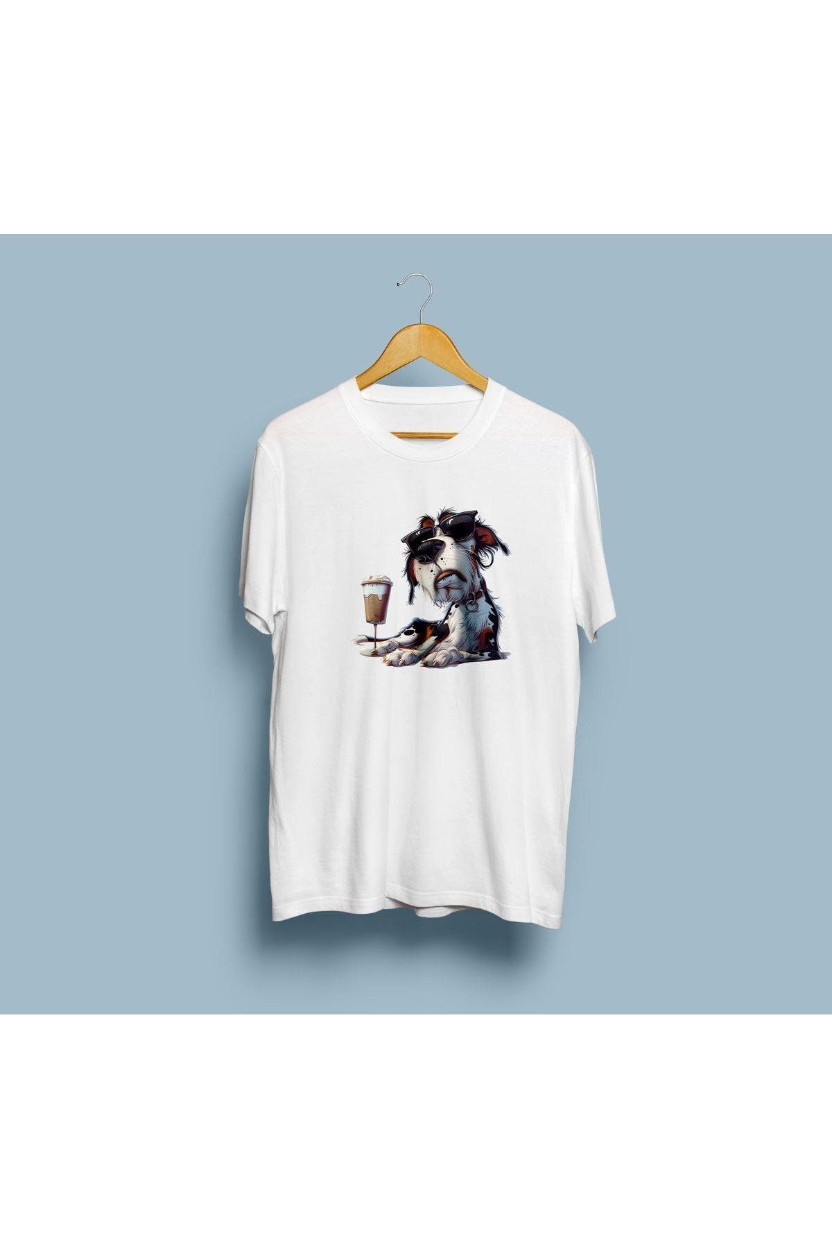 bahriyeli.jpeg Oversize Köpek Gözlük ve Milkshake Tasarım unisex t-shirt