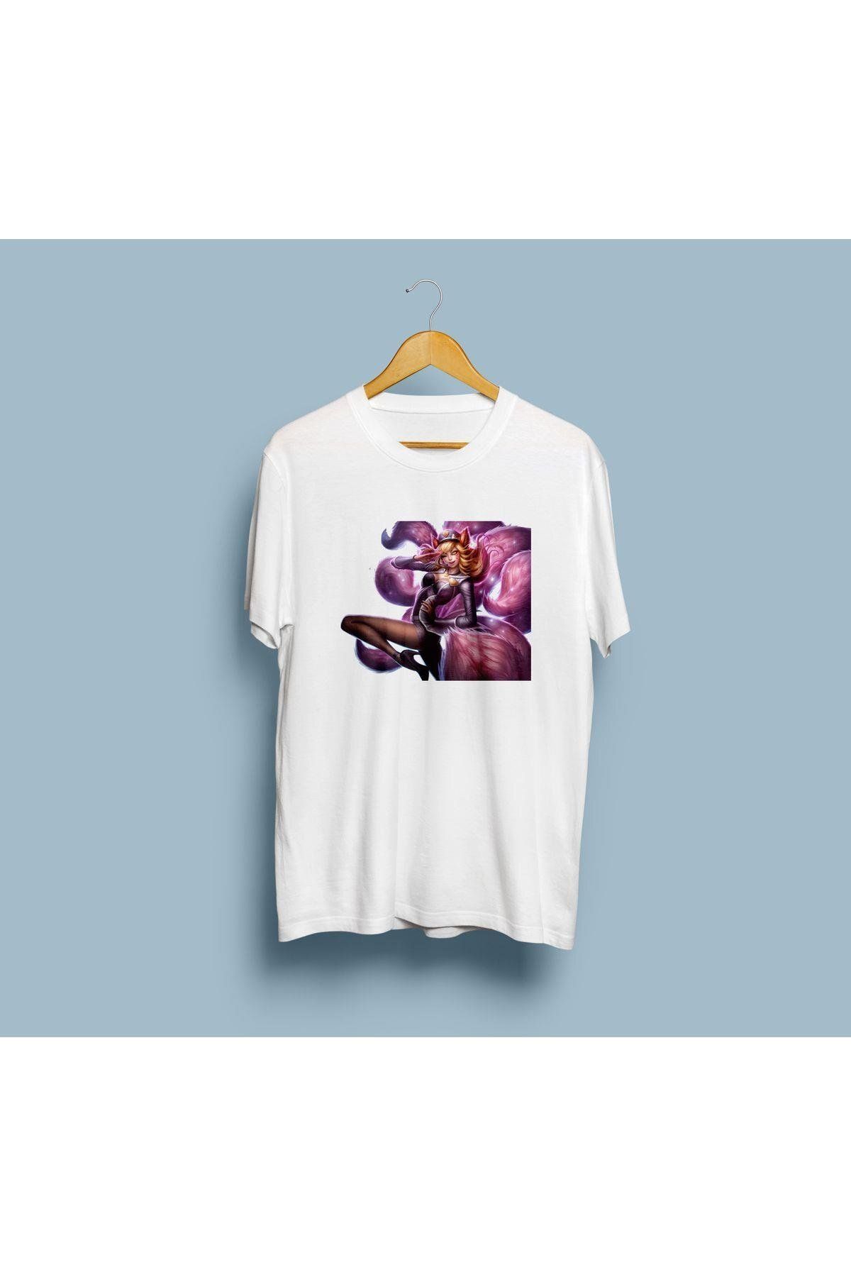 bahriyeli.jpeg Oversize League Of Legends Star Ahri Tasarım unisex T-shirt
