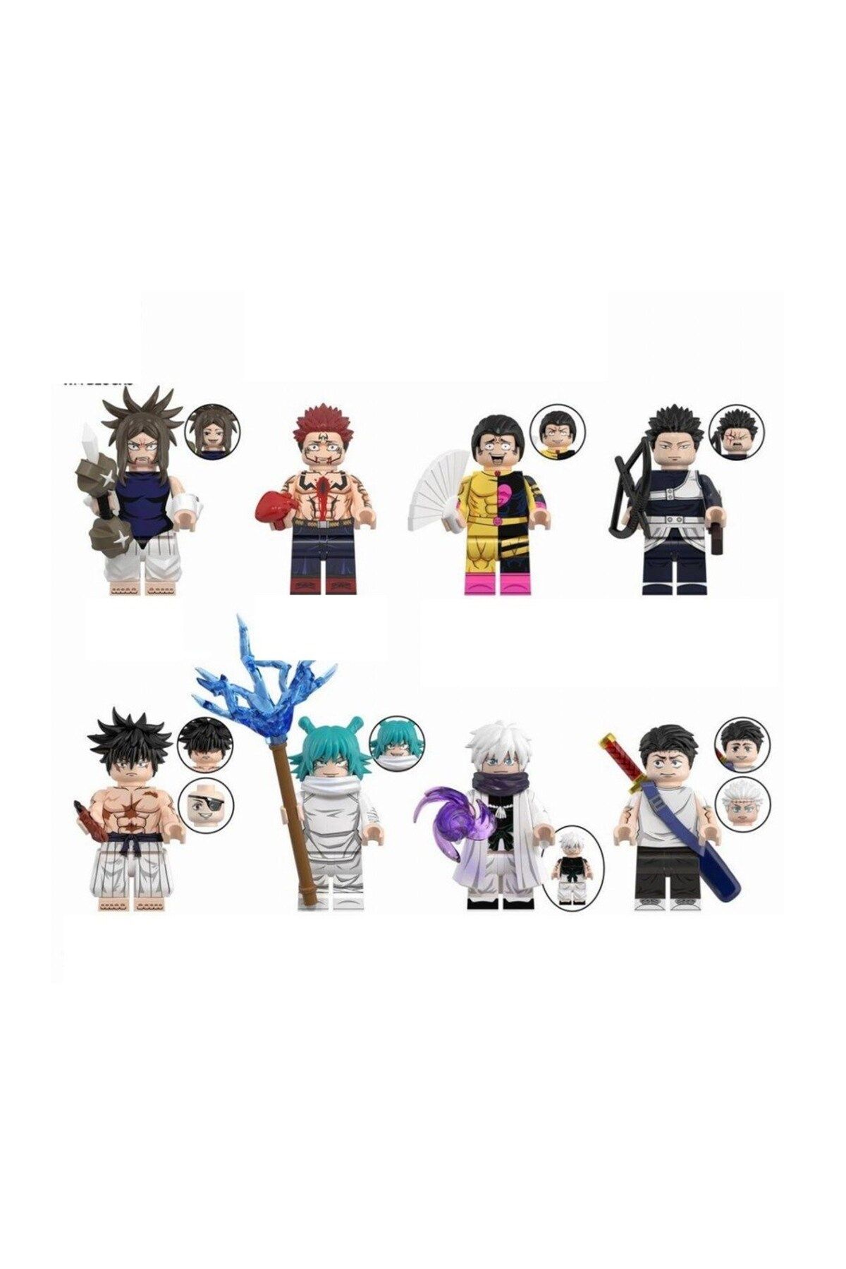 myminitoys Jujutsu Kaisen Anime Mini Figür 8li set Gojo Megumi