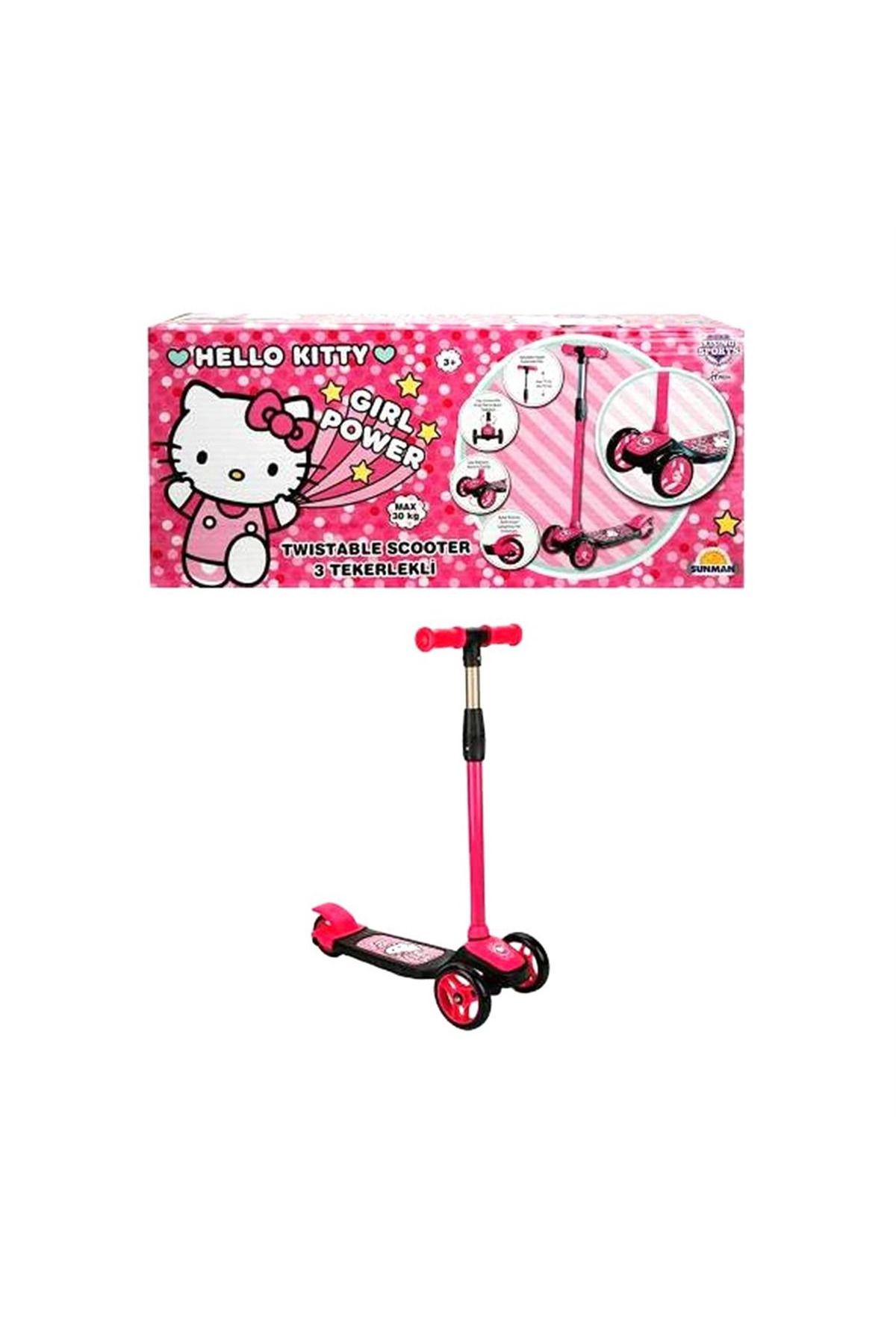Art Tone SUNMAN HELLO KİTTY GİRL POWER 3 TEKERLEKLİ SCOOTER FRENLİ 3+