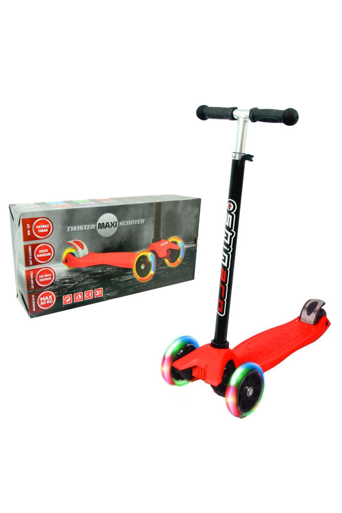 Art Tone Can Twi̇ster Maxi̇ Scooter Işikli Teker Kaymaz Taban 80 Kg 3+