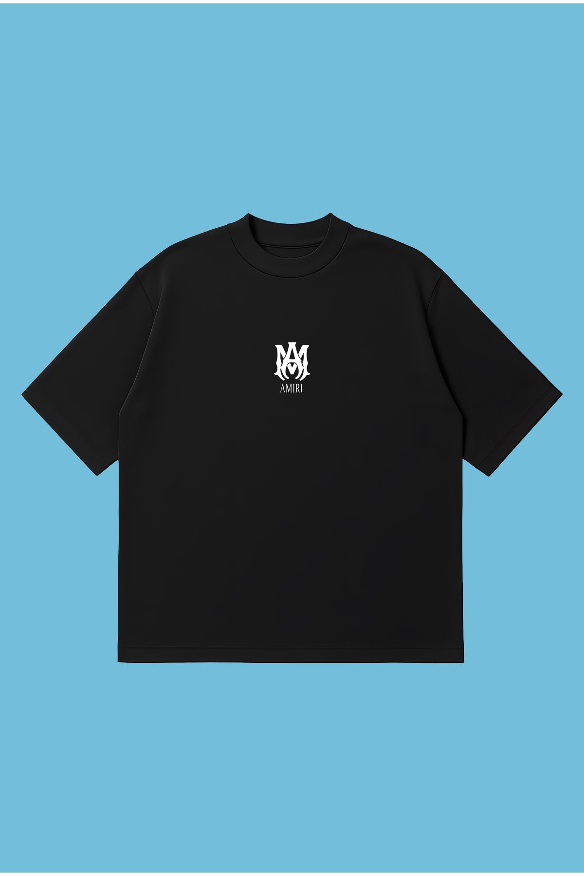 PURE POWER Amiri Logo Boxy Fit Oversize Unisex Tshirt – Baskılı Tişört | Streetwear