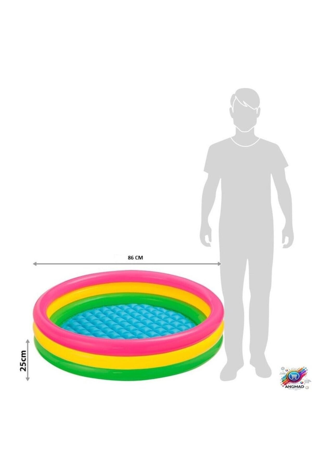 Intex-Inflatable pool ANGMAD, diameter 86cm, height 25cm, maximum water level 15cm, multicolor, age 3