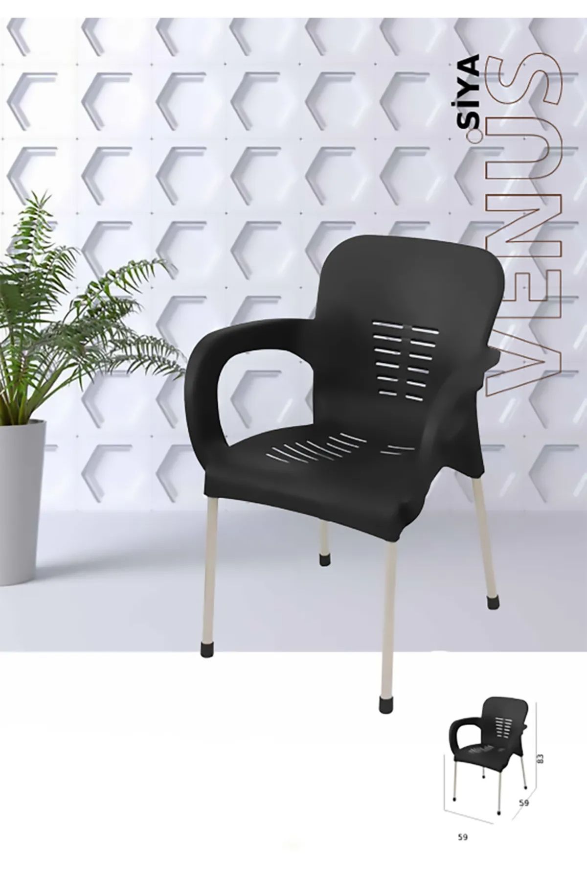 KANDİLLER VENÜS MODEL DEMİR AYAK PLASTİK SANDALYE 1 ADET