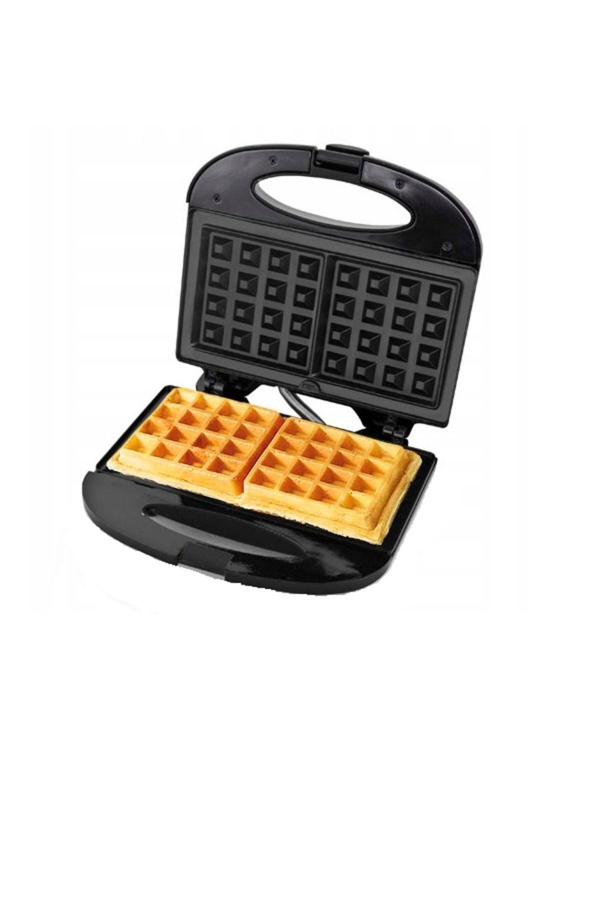 Titanium-Raspberry Waffle Maker, Titanium, 750W, Black 3