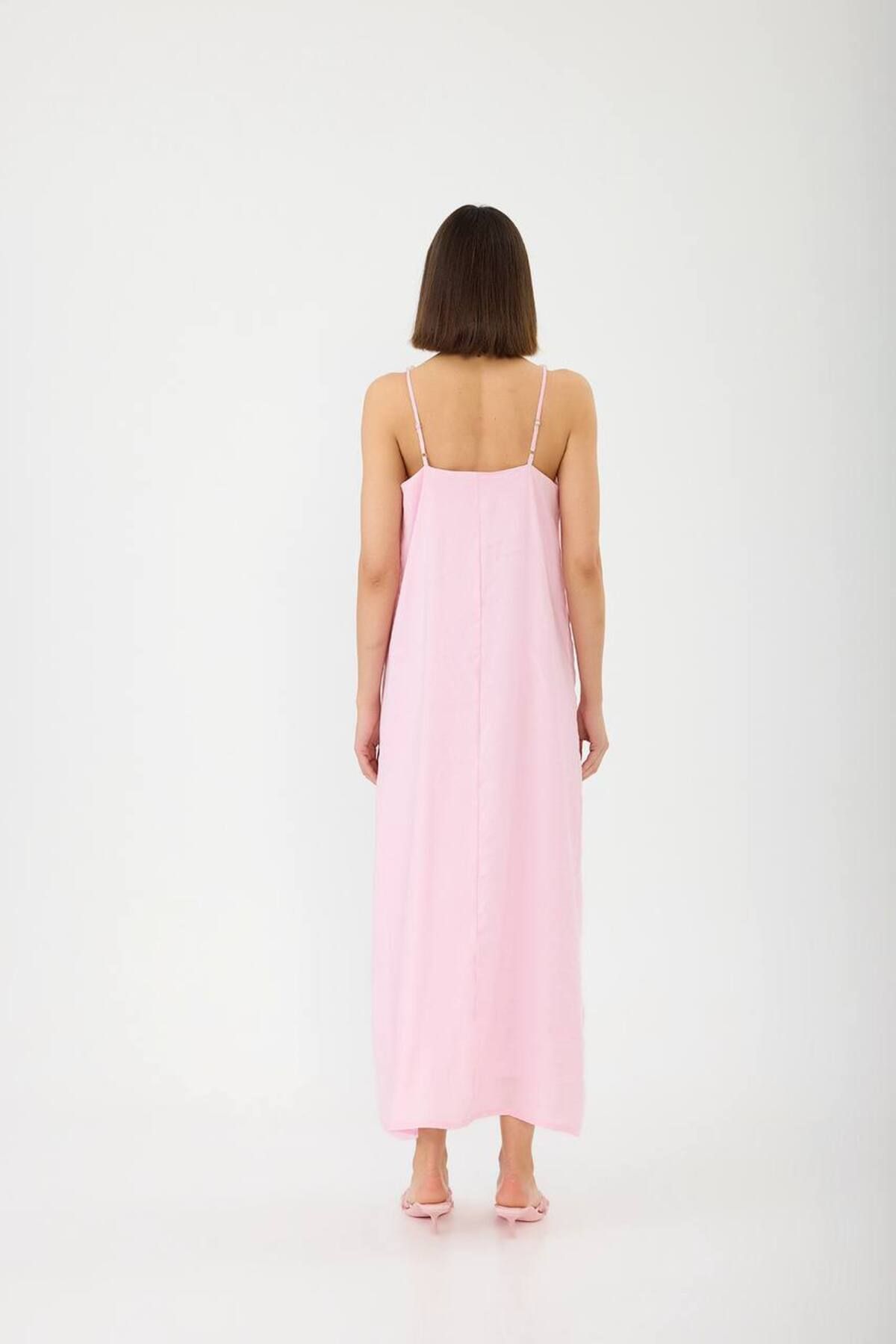 Butik Boncu Askılı Elbise SVL