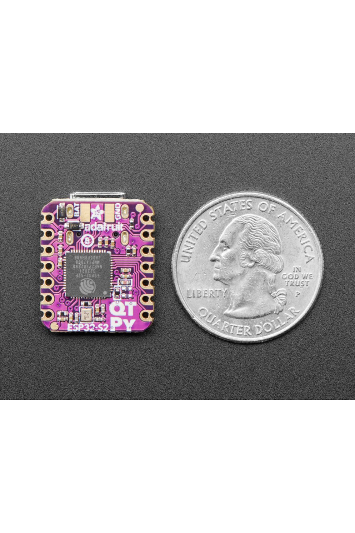 Adafruit-Qt Py Esp32-s2 Wifi Board With Ufl Connector, Stemma Qt 3