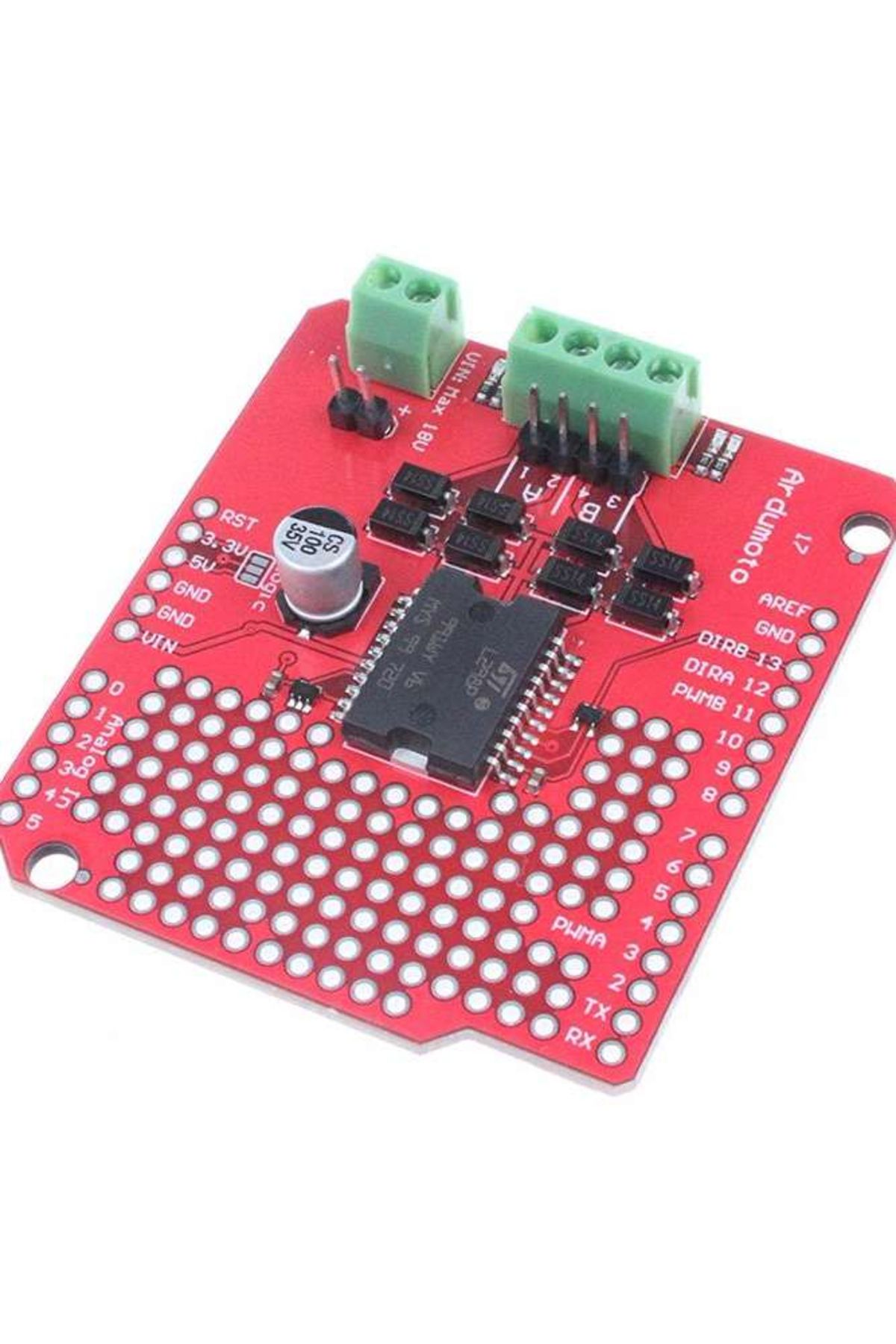 ROBOFUN-L298P based motor driver shield 3