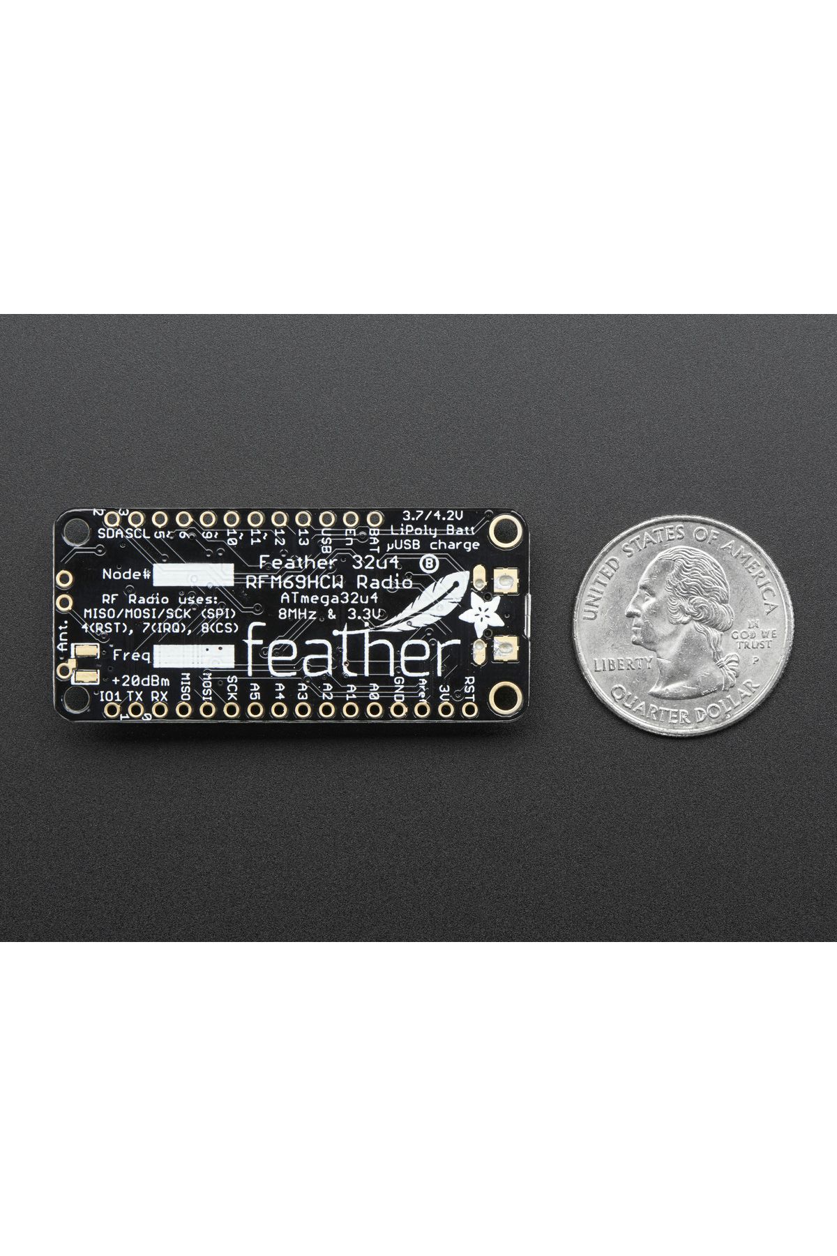 Adafruit-Feather 32u4 with RFM69HCW Radio - 433MHz 5